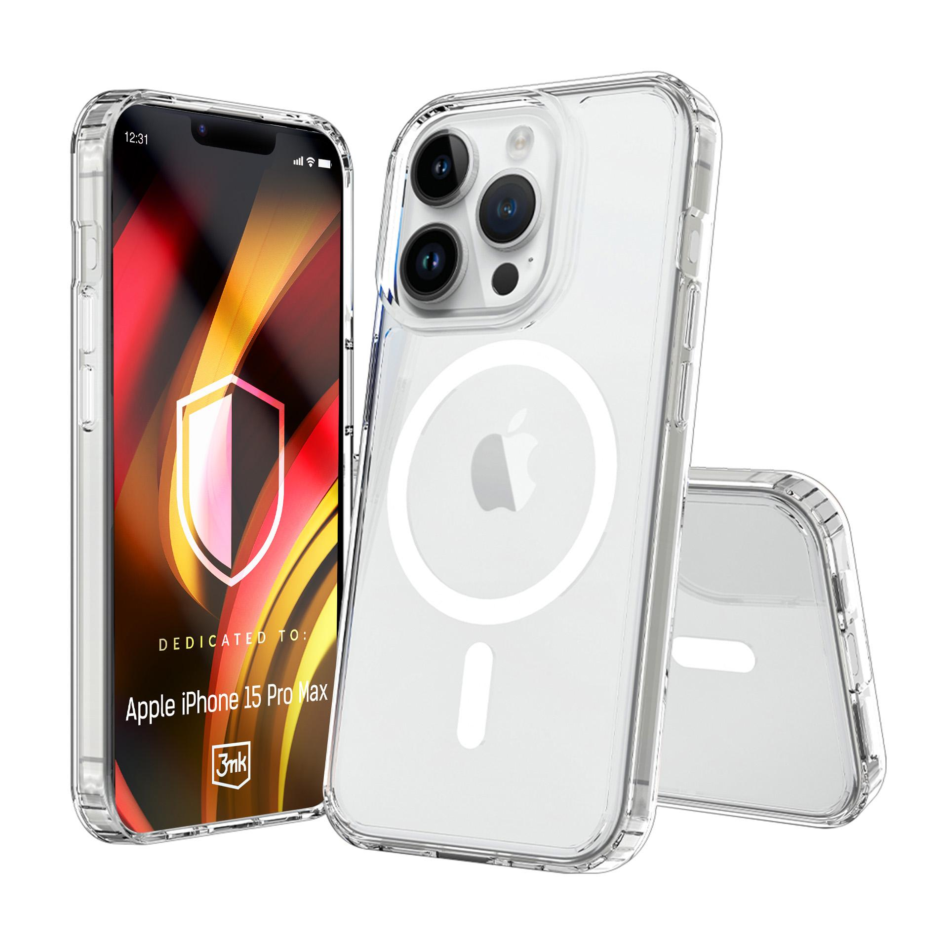 Przezroczyste etui i telefon z ochraniaczem ekranu.