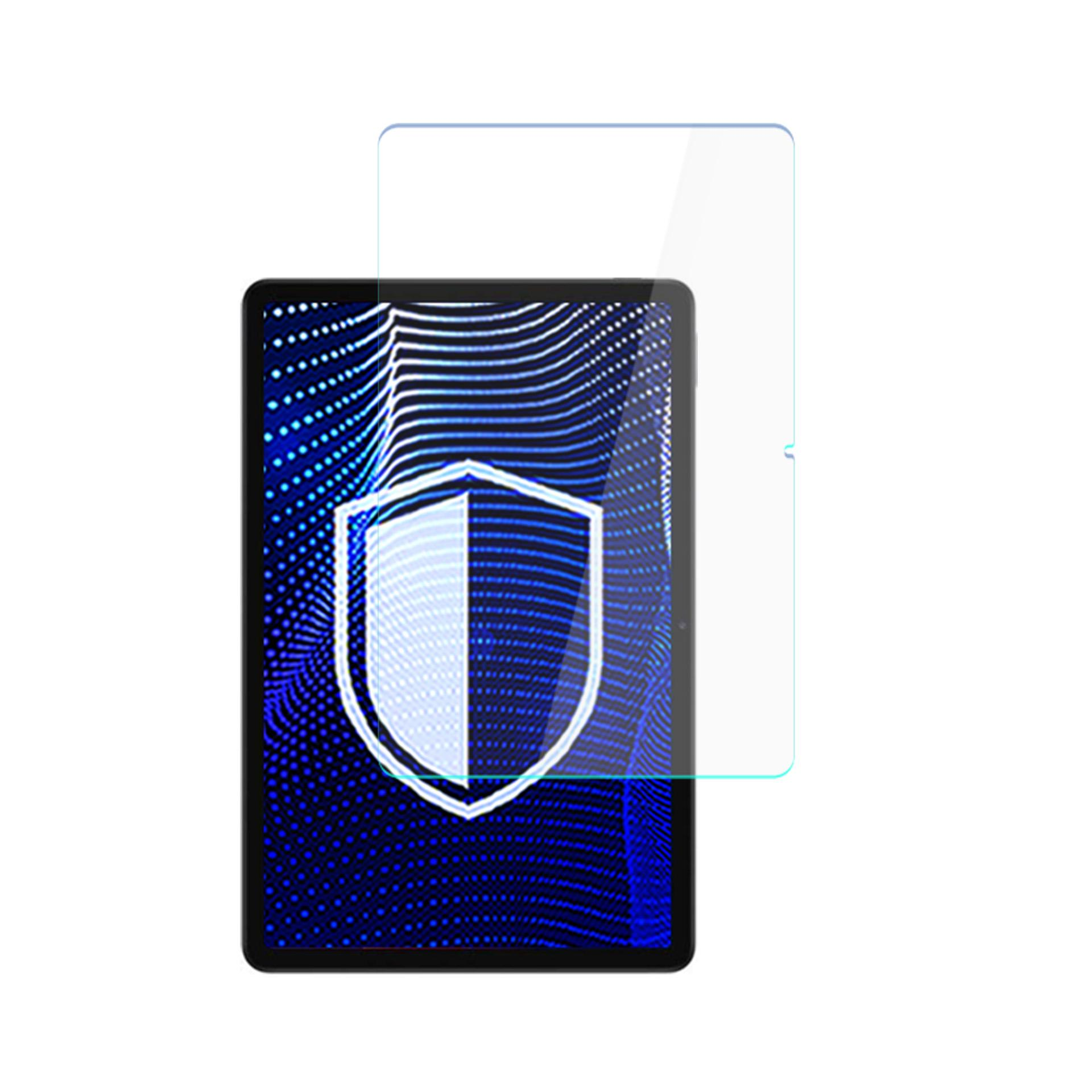 Tablet con protezione schermo. Il tablet ha un design a scudo sullo schermo.