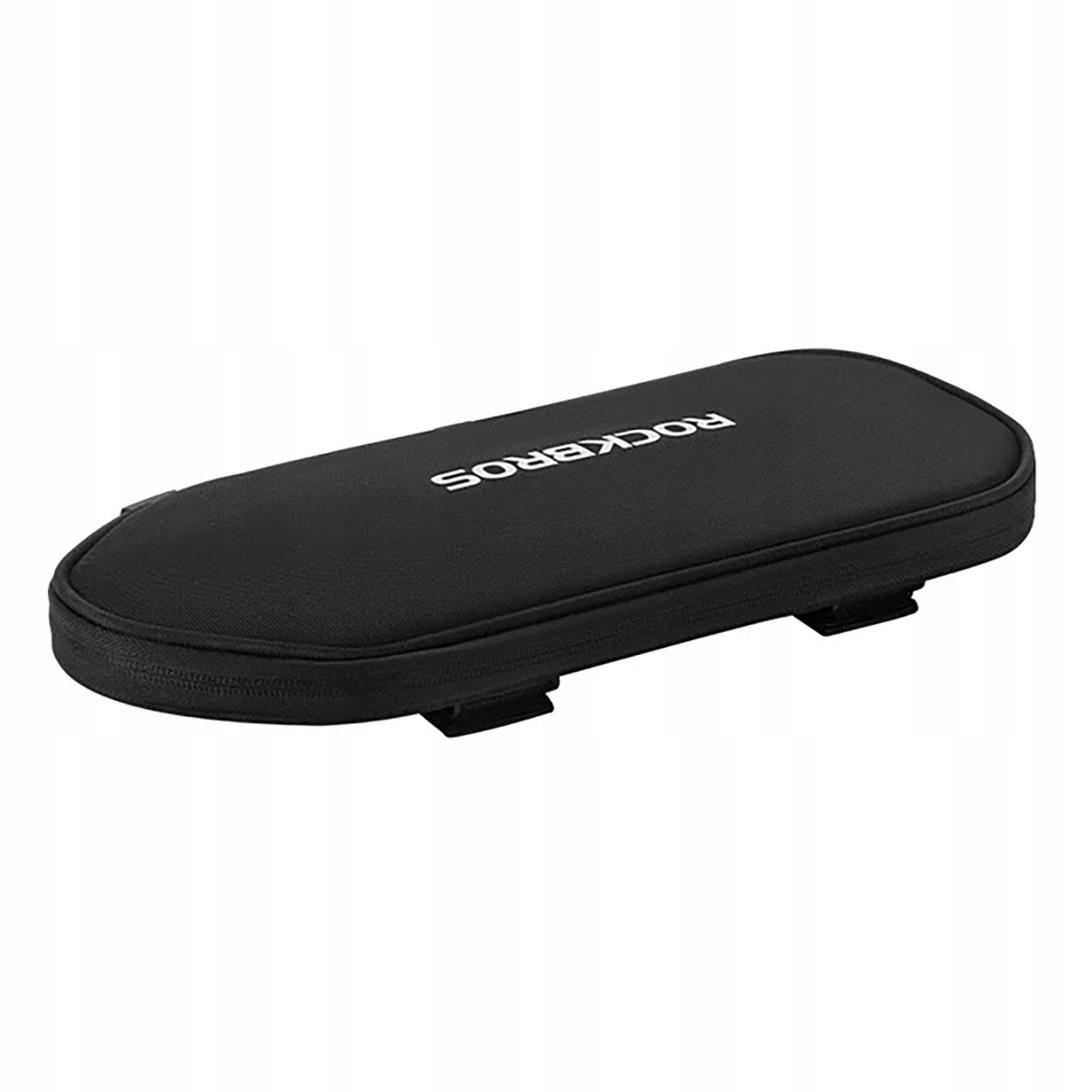 Czarna torba Rockbros z zamkiem błyskawicznym. Torba jest prostokątna i leży na białej powierzchni.