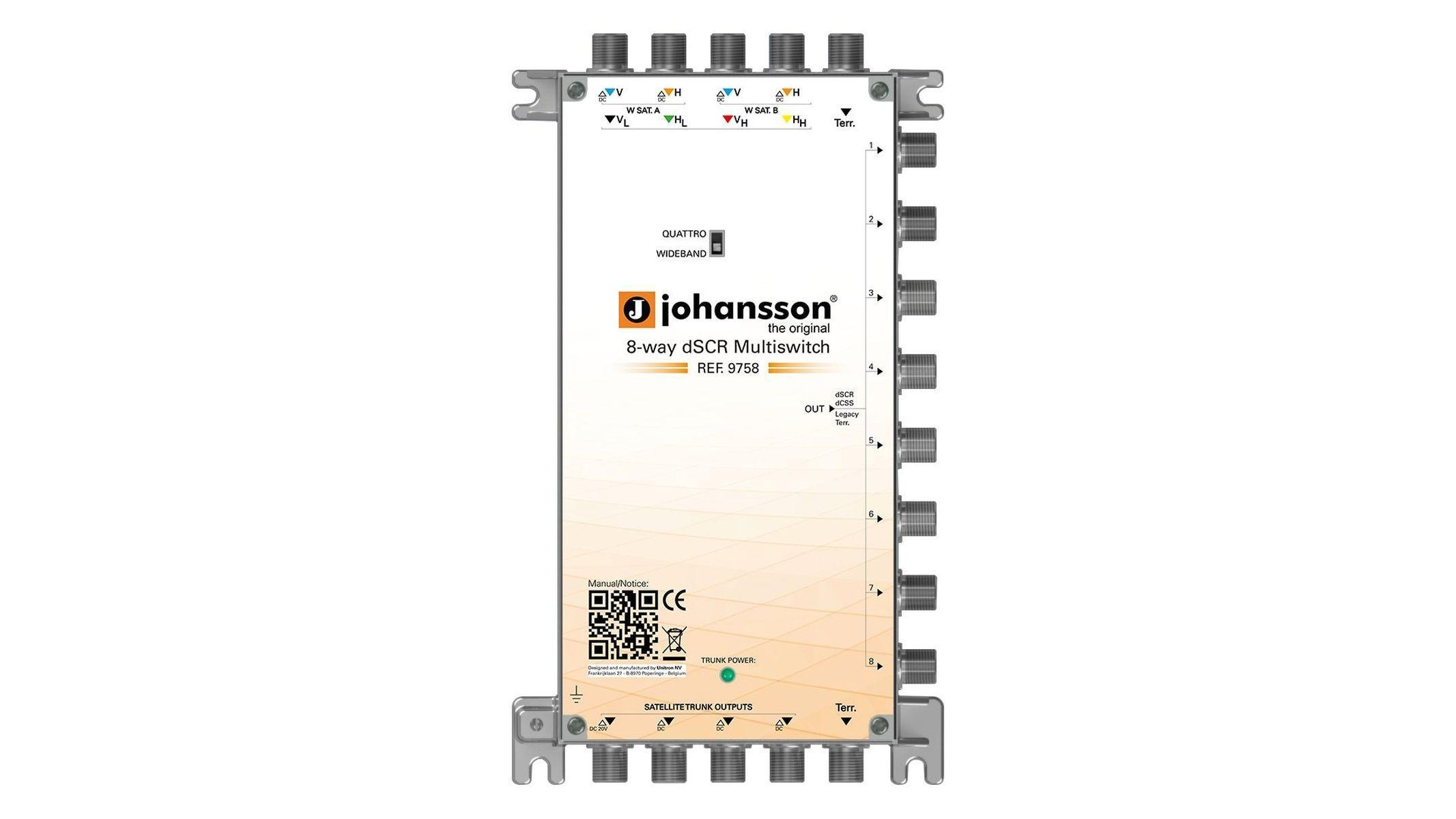 Ein 8-Wege-dSCR-Multischalter von Johansson, REF 9758, mit mehreren Ausgängen.