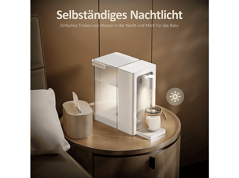Fliuyr Warmwaterdispenser, 3 liter, 2000 W, zeer efficiënte en veilige boiler met kinderslot, waterbereider, instant waterkoker, geschikt voor hete thee, koffie, babyvoeding