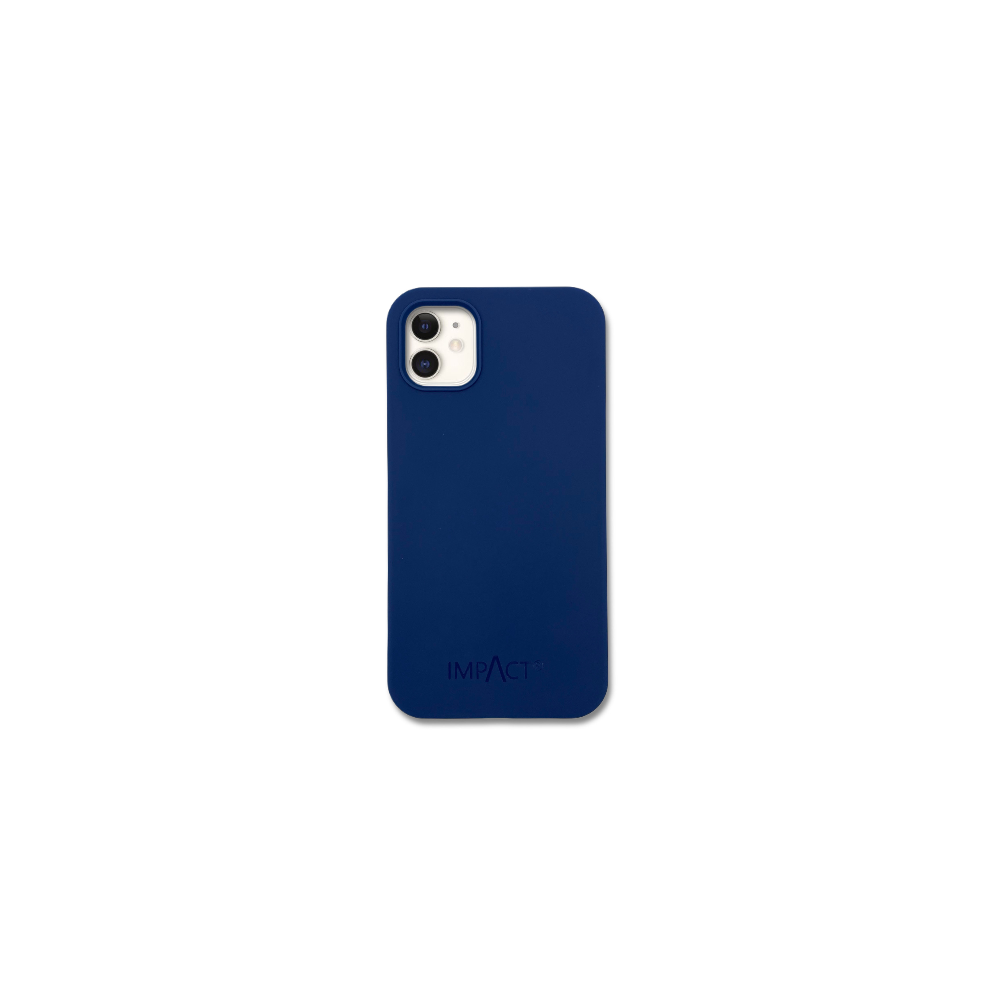 Una cover blu navy con la scritta IMPACT, su sfondo bianco.