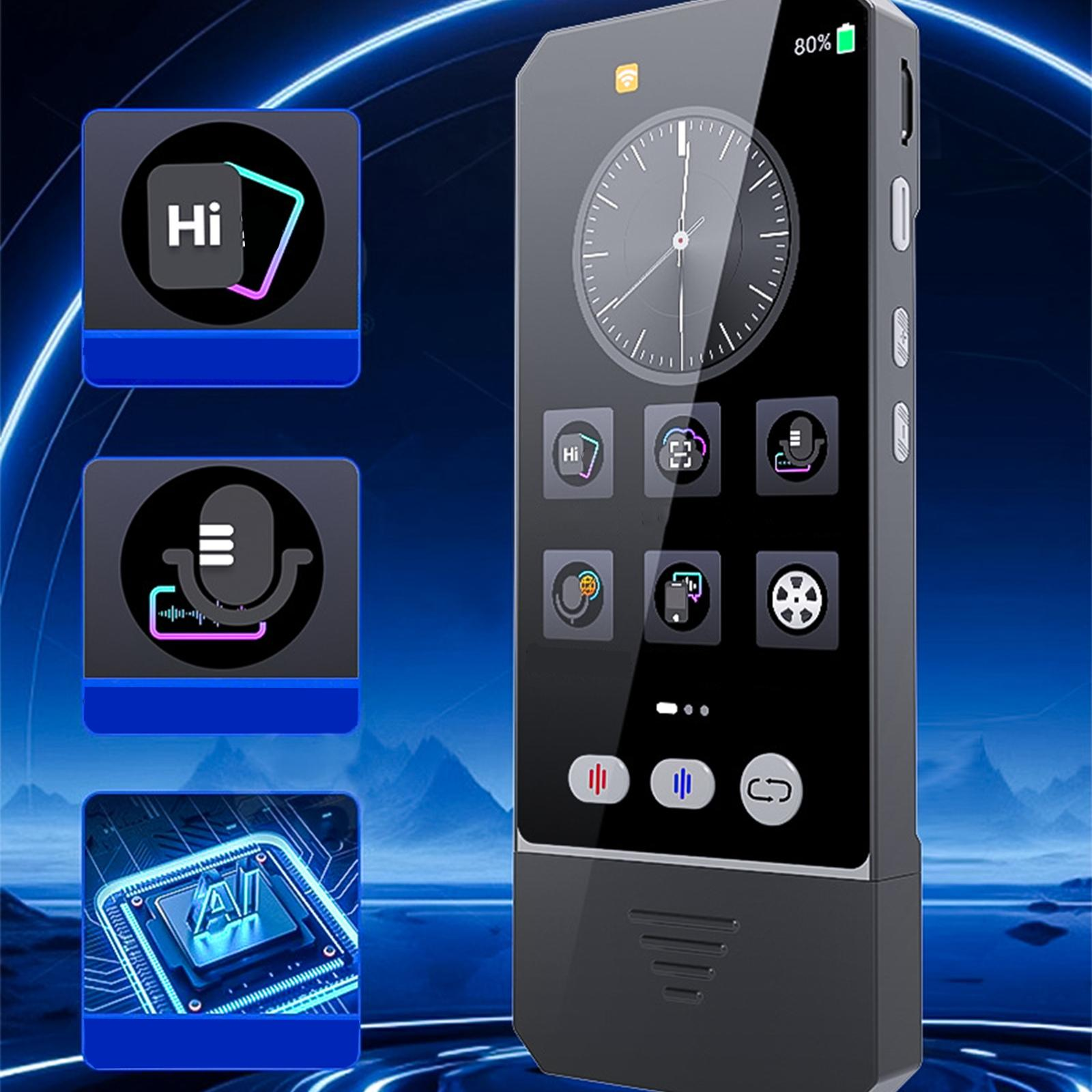 Schwarzes Telefon mit App-Symbolen. Einige App-Symbole werden hervorgehoben. Der Hintergrund ist blau.
