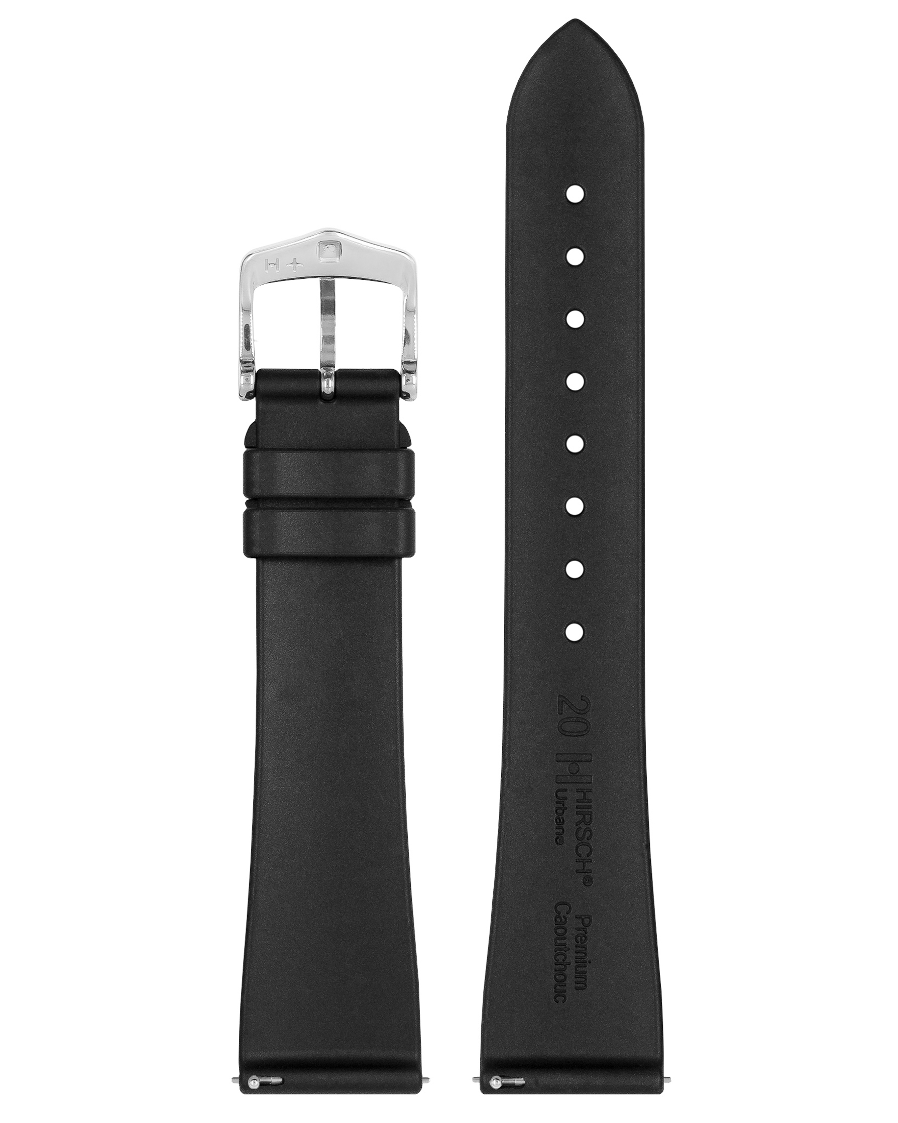 Schwarze Armbänder. Silberne Schnalle. Glattes Leder.