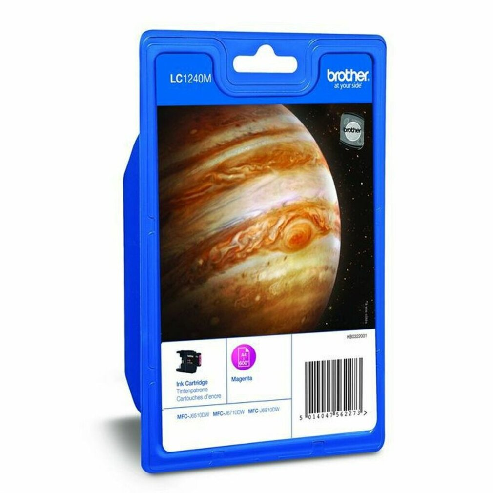 A blue Brother ink cartridge package with a Jupiter image. The package displays 'LC1240M'.