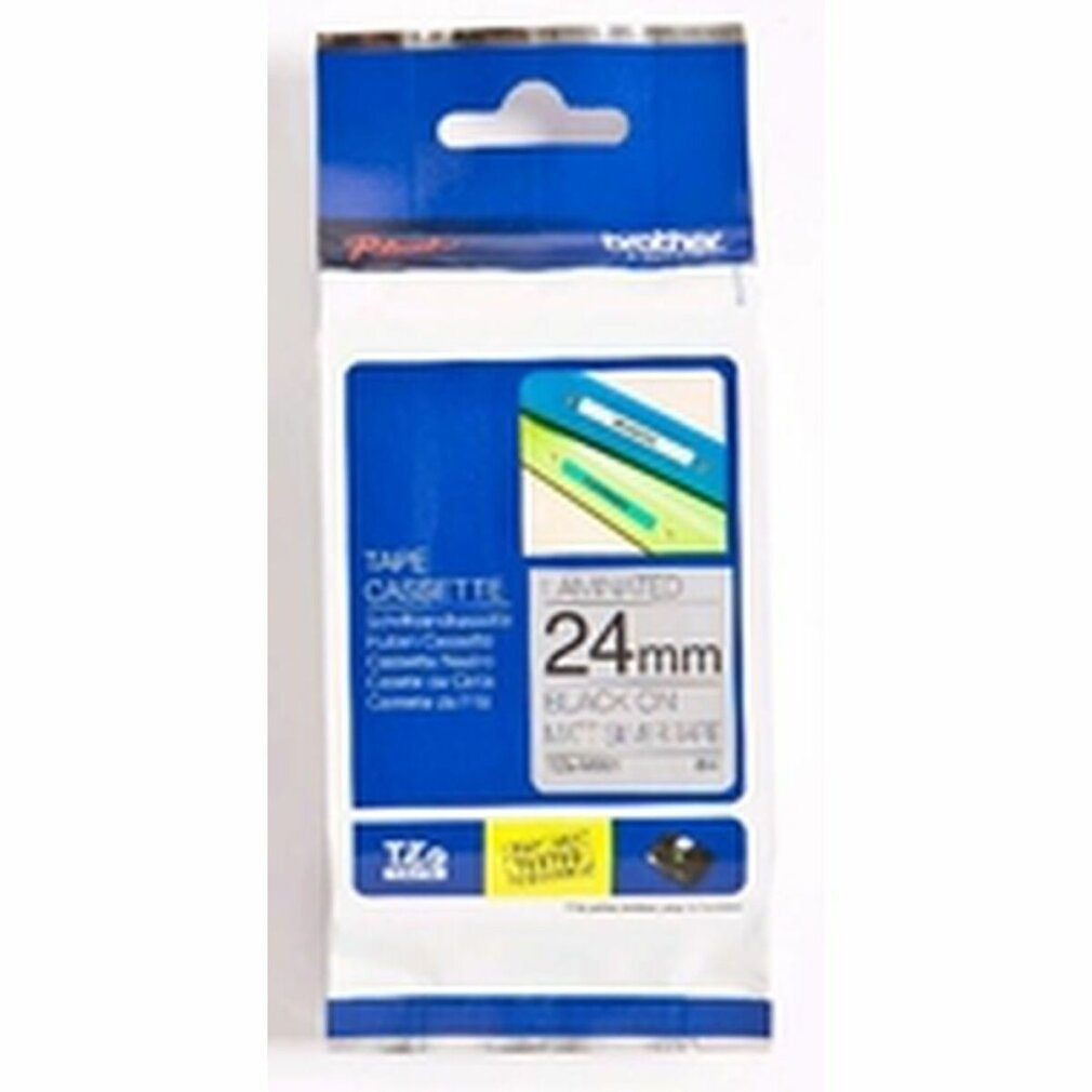 Eine weiß-blaue Kassettenverpackung mit dem Text 'LAMINATED' und '24mm'.