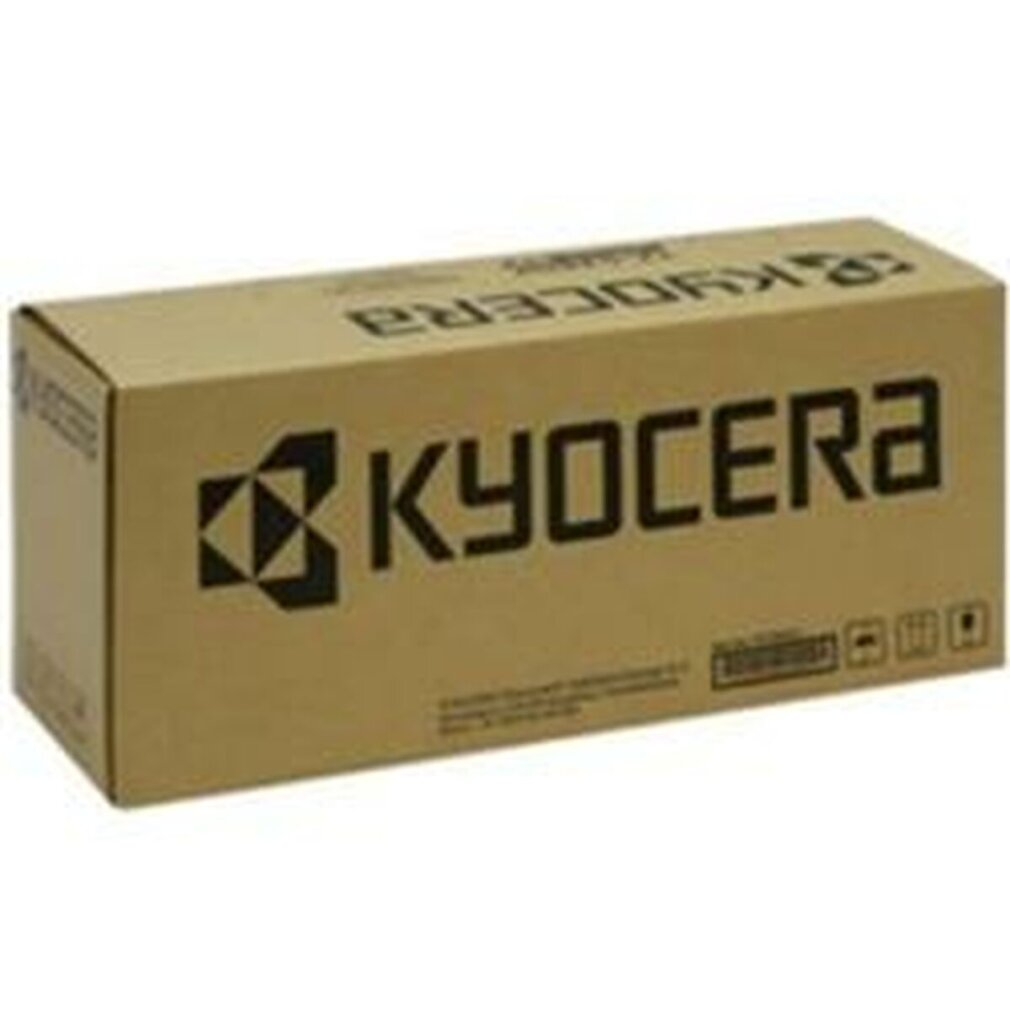 Pudełko z tonerem Kyocera, z logo Kyocera widocznym na froncie.