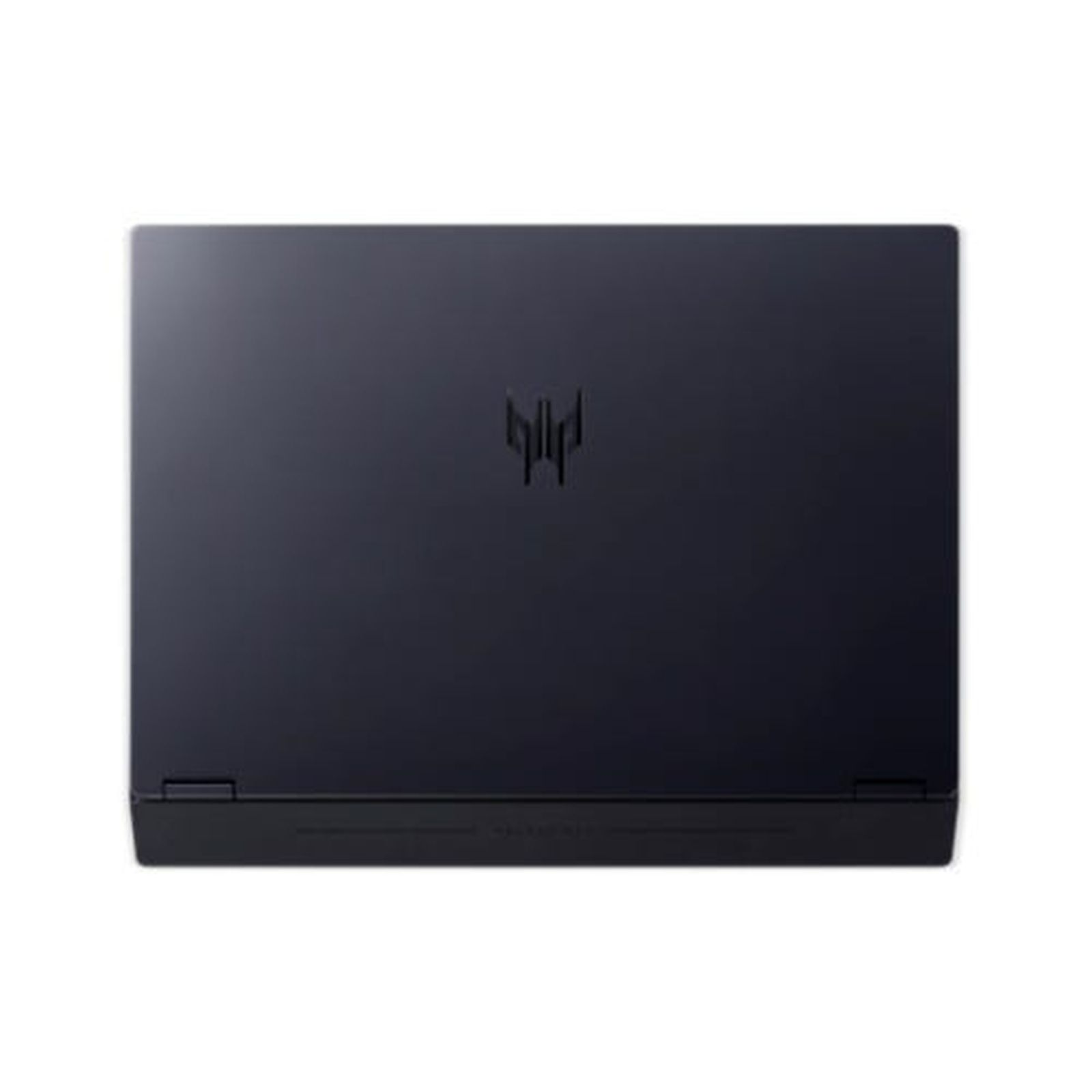 Schwarzer Laptop, geschlossen, mit dem Predator-Logo. Der Hintergrund ist weiß.