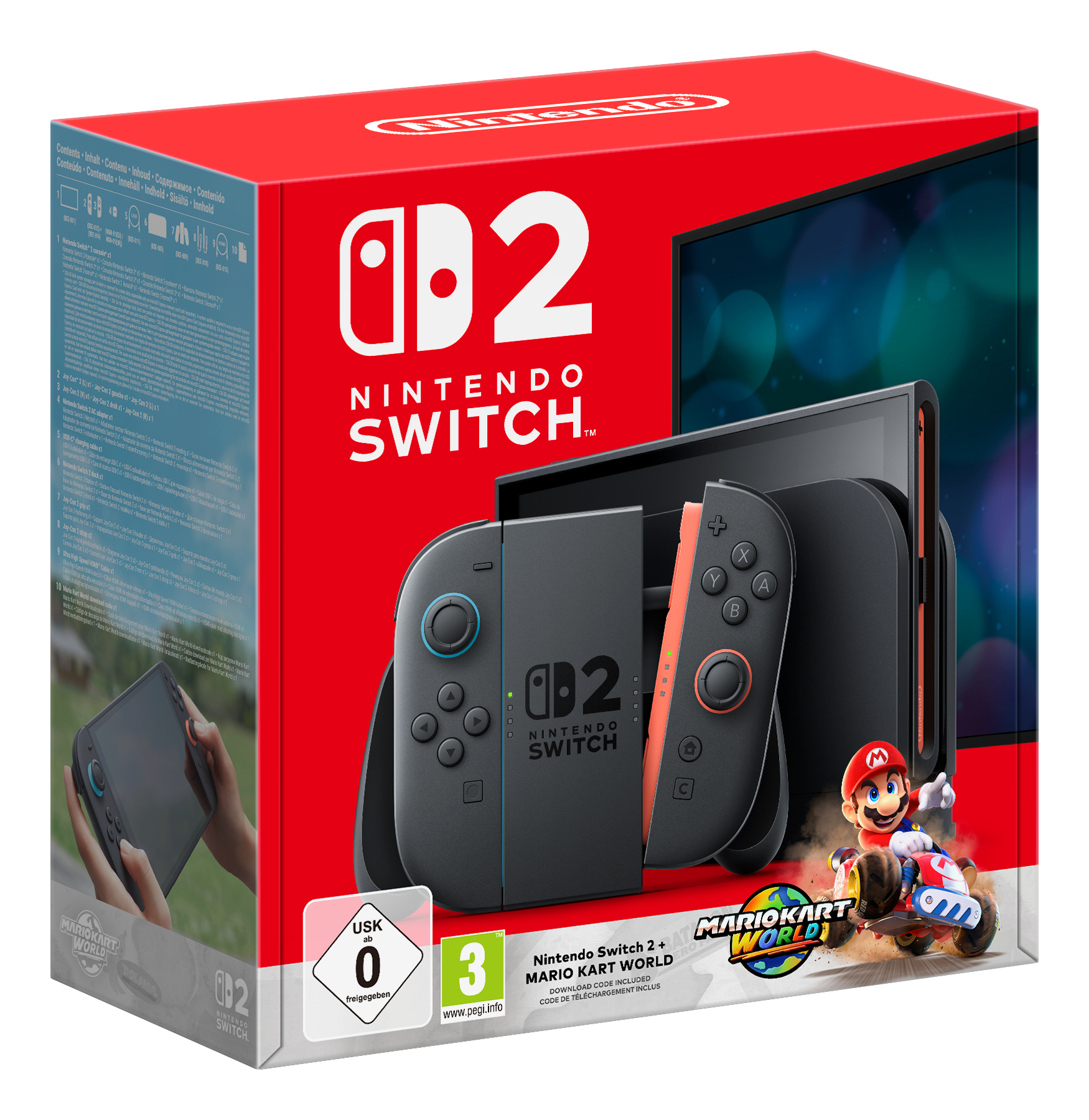 Konsola NINTENDO Switch 2 Black + Mario Kart World (do pobrania