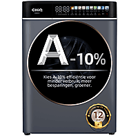 MediaMarkt CHIQ CW086581AX-Wasmachine-8 KG-Full service-AI Smart-12 jaar garantie op motor-Energielabel A-10% Voorlader - Voorlader... aanbieding