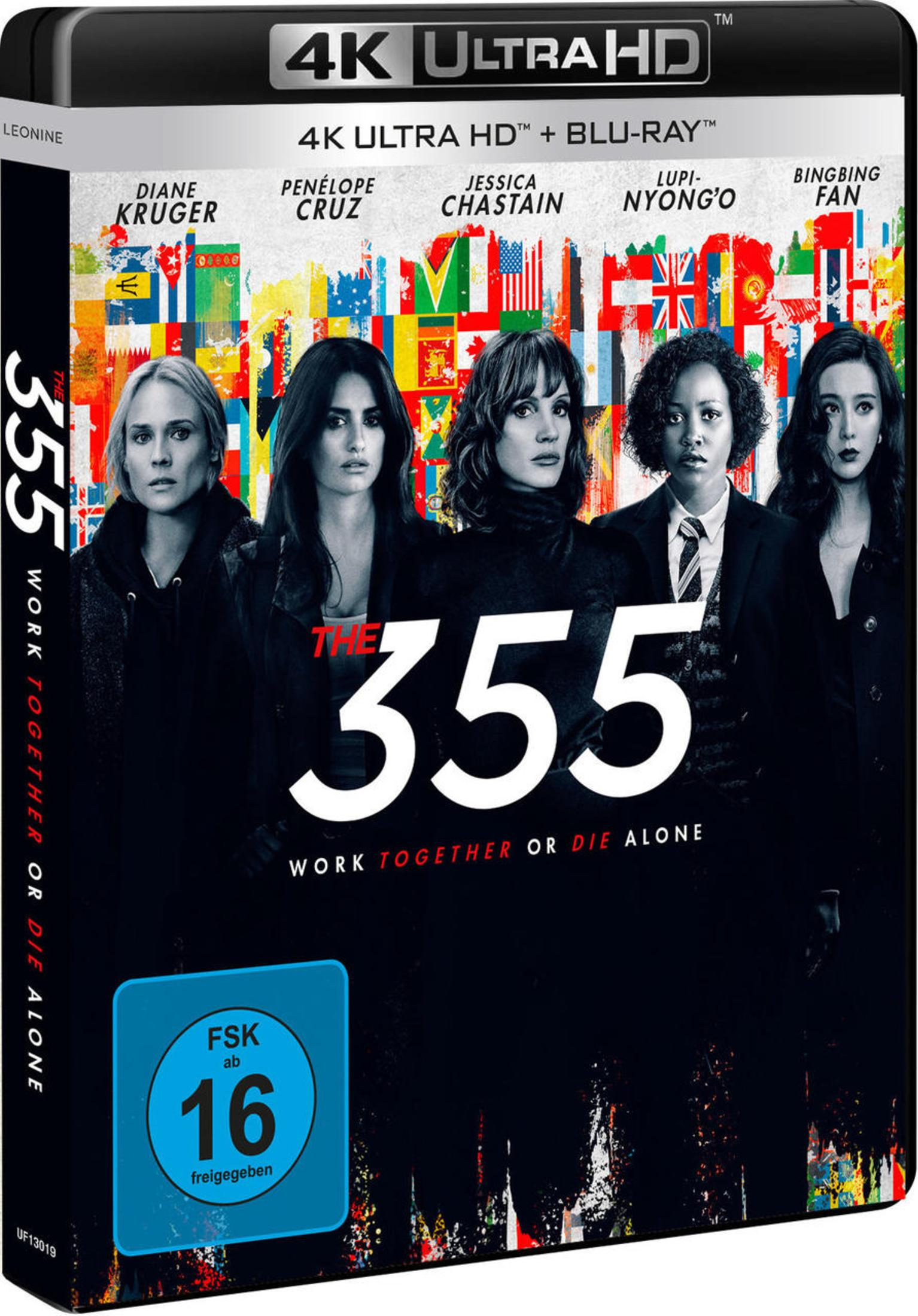 DVD-Hülle mit fünf Frauen auf dem Cover. Titel: 'The 355'. Fahnen im Hintergrund.