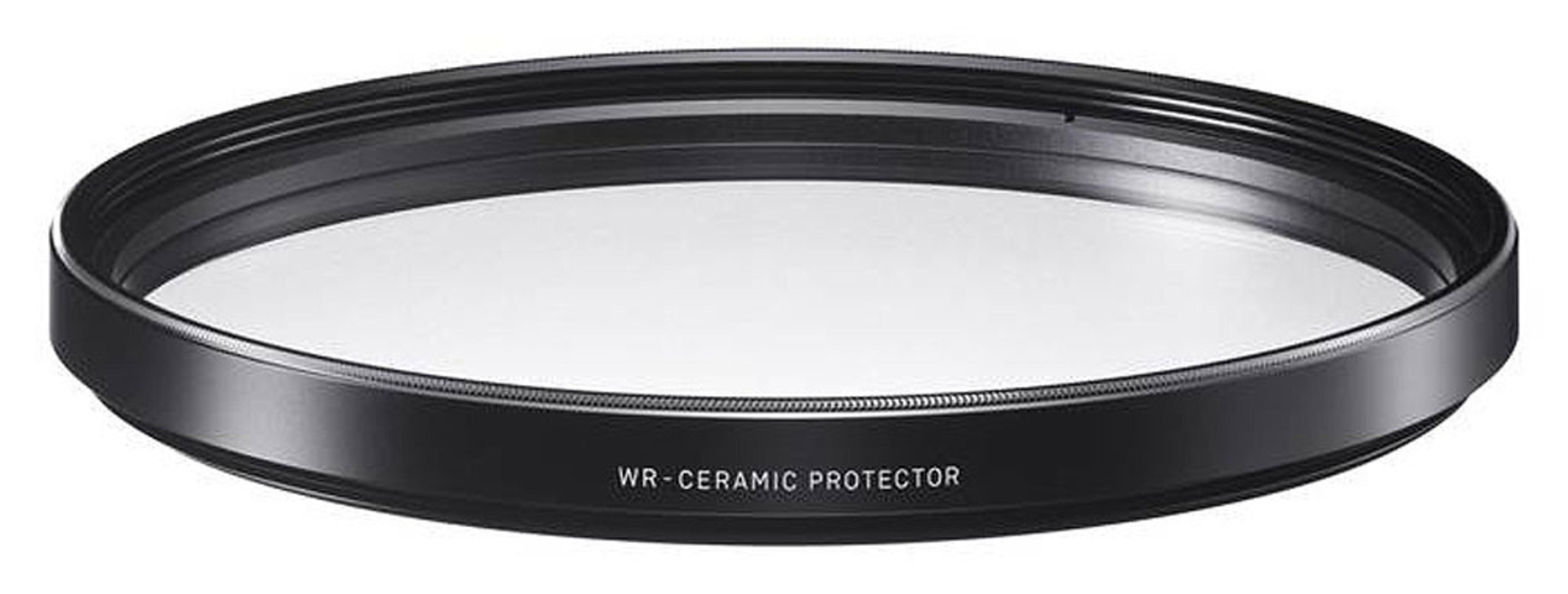Filtro nero con testo 'WR-CERAMIC PROTECTOR'. Sfondo bianco.