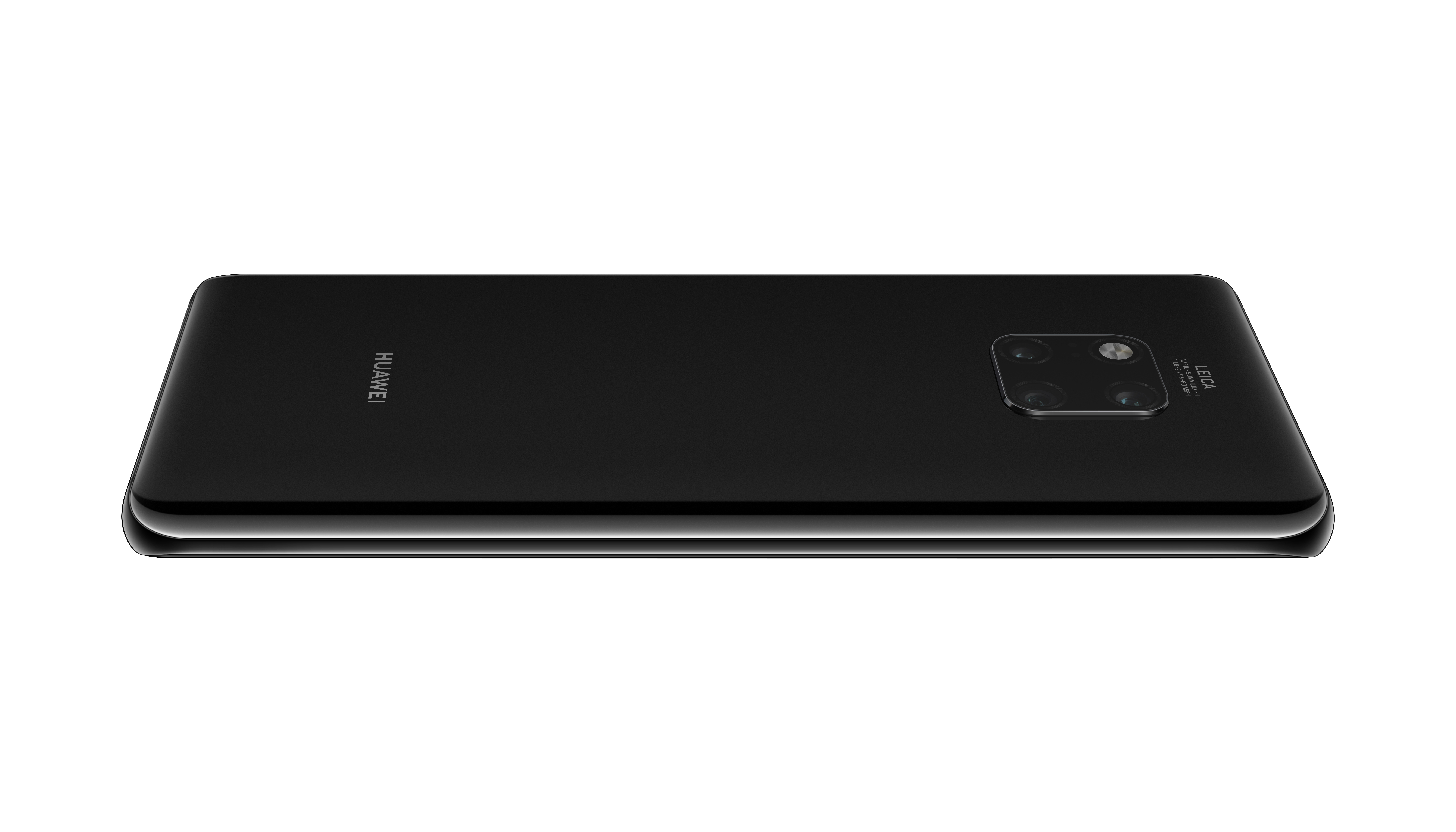 Schwarzes Smartphone, Rückansicht, mit Kameramodul und Leica-Branding.