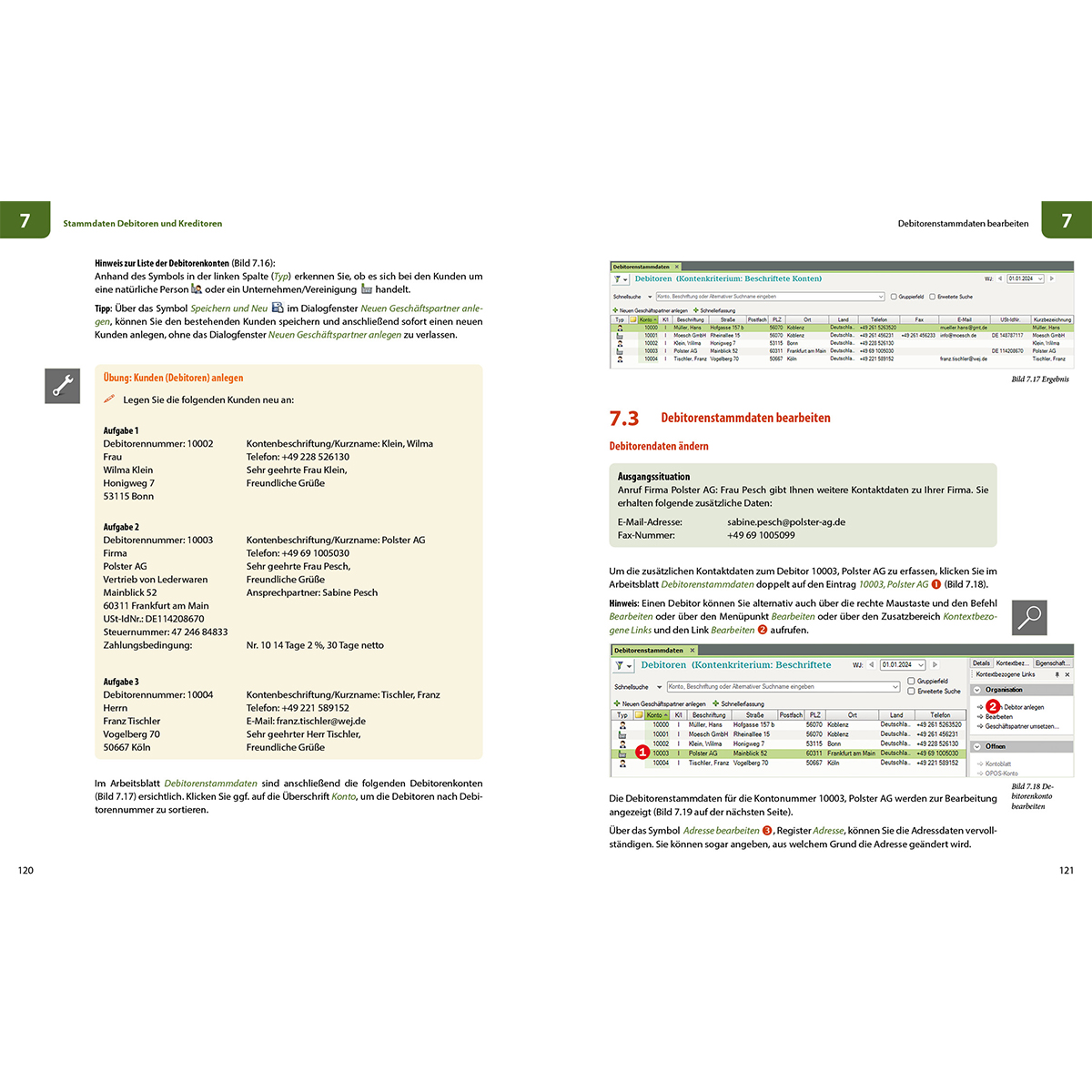 Tabellenkalkulationen mit Text und Zahlen. Grüner und weißer Hintergrund. Benutzeroberfläche.