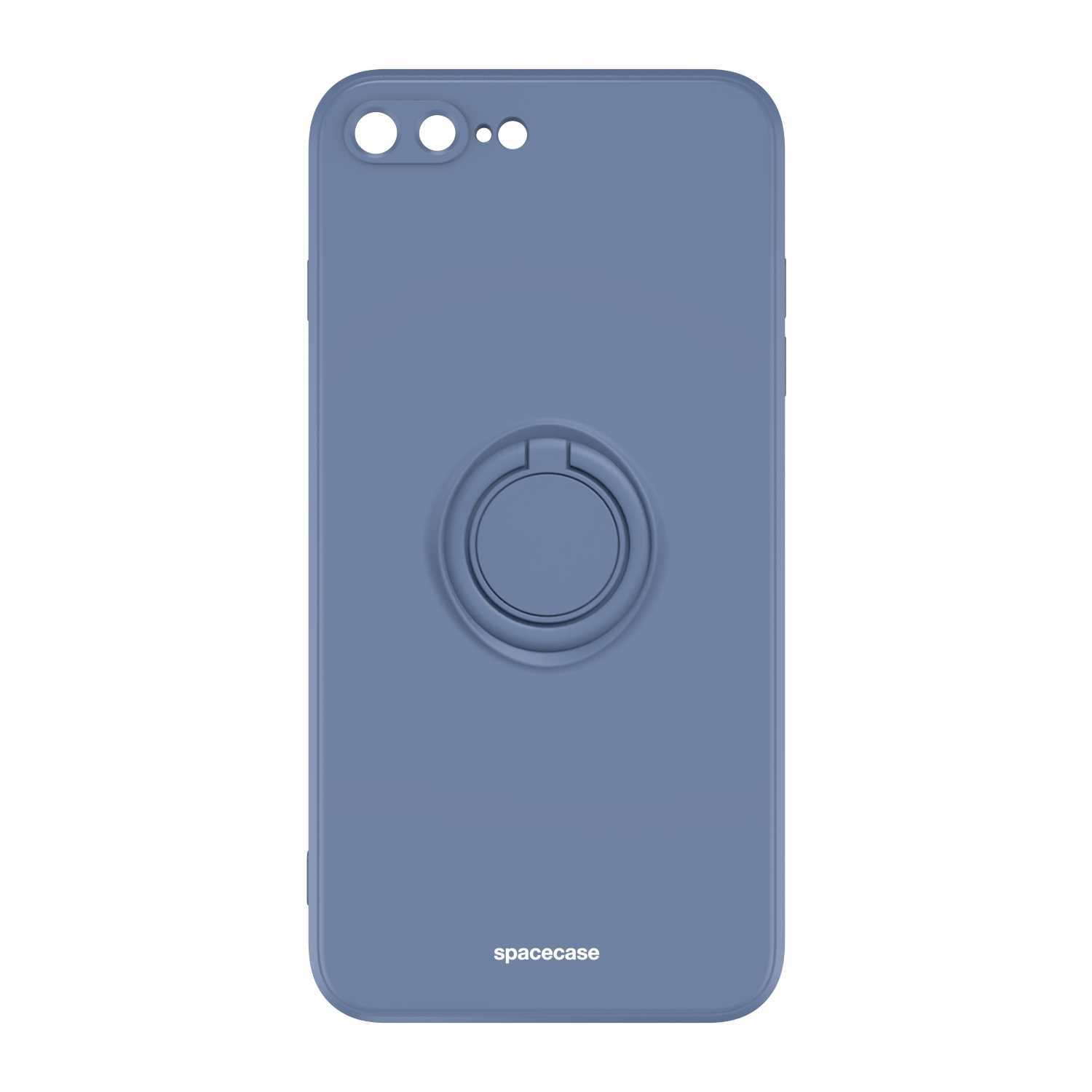 Niebieskie etui na telefon z pierścieniem. Marka spacecase.