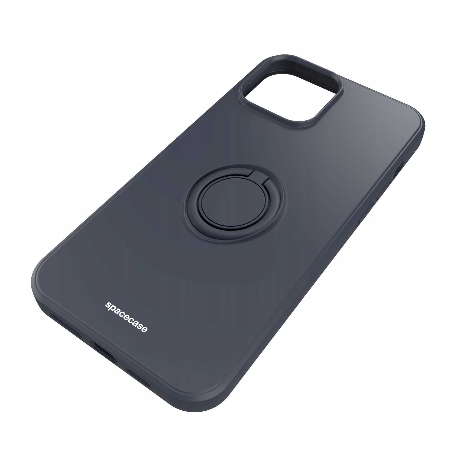 Ciemnoszare etui z uchwytem na pierścień, marka spacecase.
