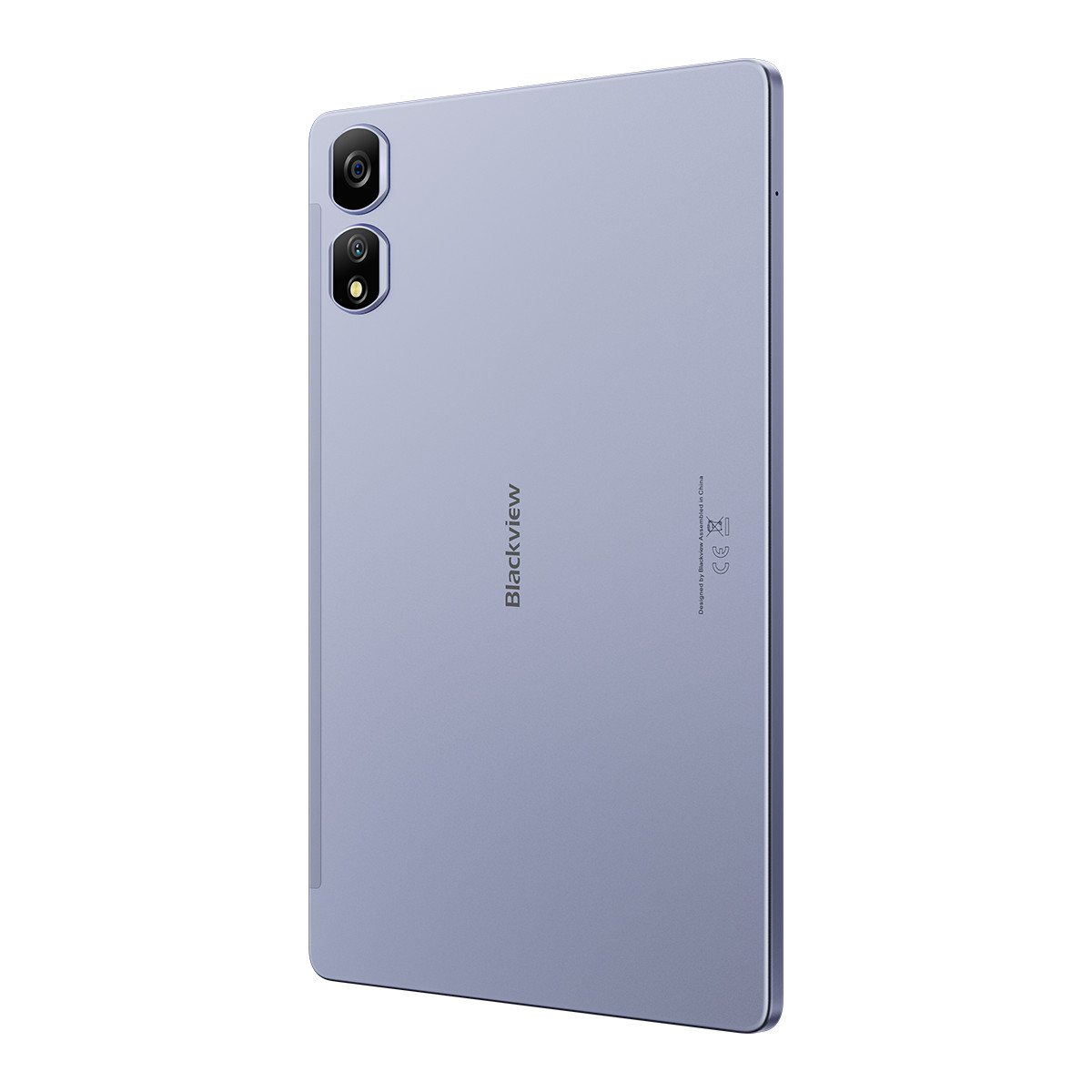 Retro del tablet. Due fotocamere e la parola Blackview.
