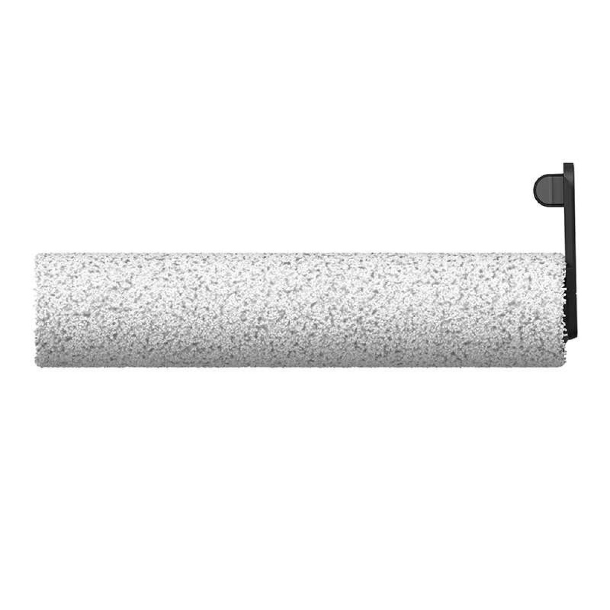 Biały, cylindryczny wałek czyszczący z ciemnoszarym uchwytem po prawej stronie.