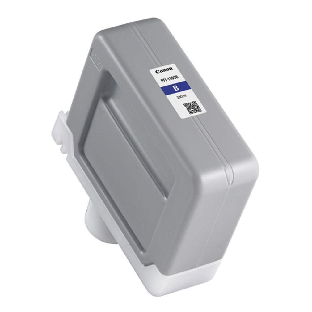 A gray Canon ink cartridge with a handle and B label.