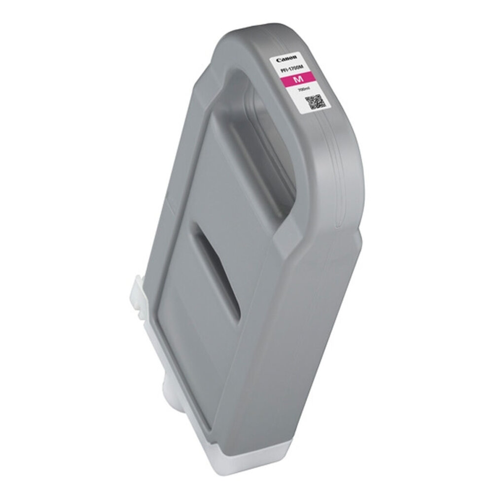 A gray Canon ink cartridge with a handle and M label.