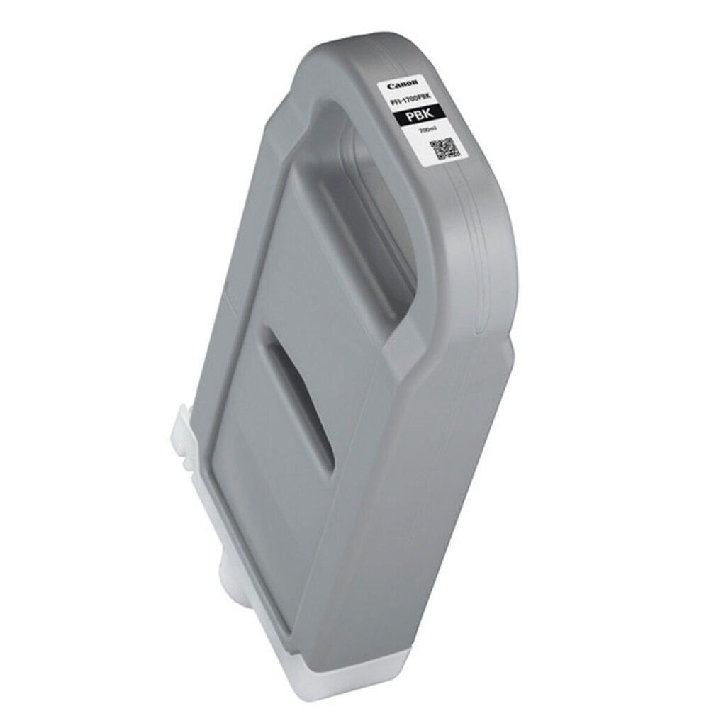 Szary wkład atramentowy Canon z uchwytem i napisem PBK.