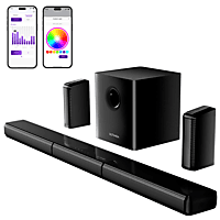 MediaMarkt ULTIMEA Apollo S70 Ultra - 7.1 Sound Systeem met 6.5" Draadloze Subwoofer, RGB, APP-Bediening Soundbar Zwart aanbieding