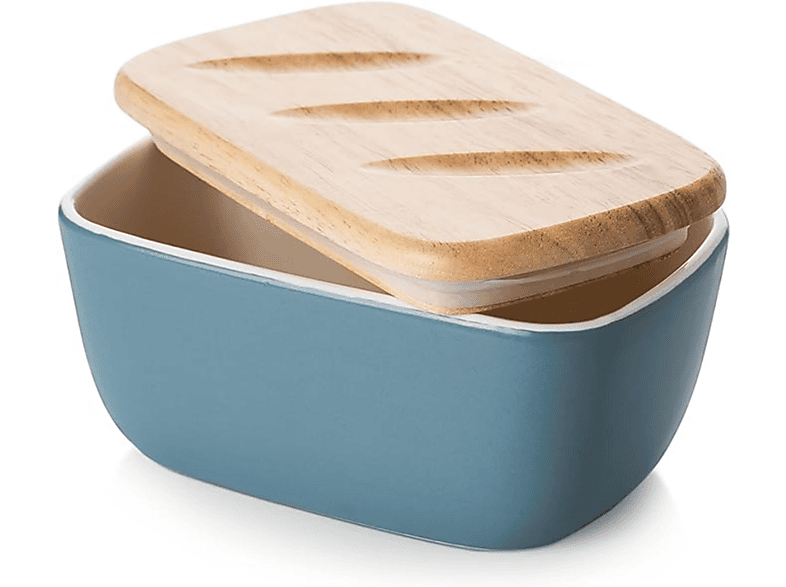 Keramik Butterdose Mit Deckel & Messer – Großer Butterbehälter Aus Porzellan, Spülmaschinenfest & Dekorativ
