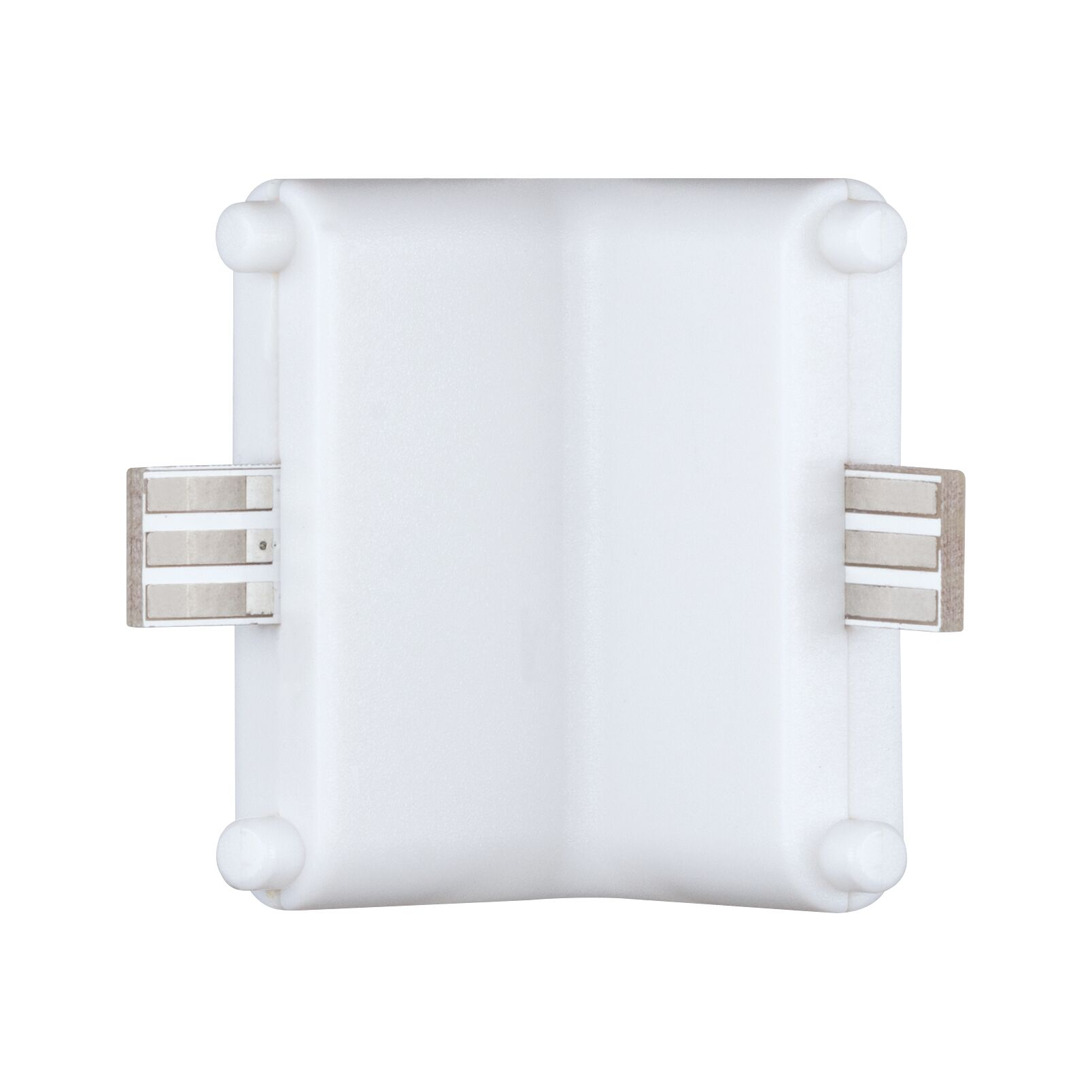 Ein weißer USB-Anschluss auf einem weißen Hintergrund, der sein minimalistisches Design und seine Funktionalität zeigt.