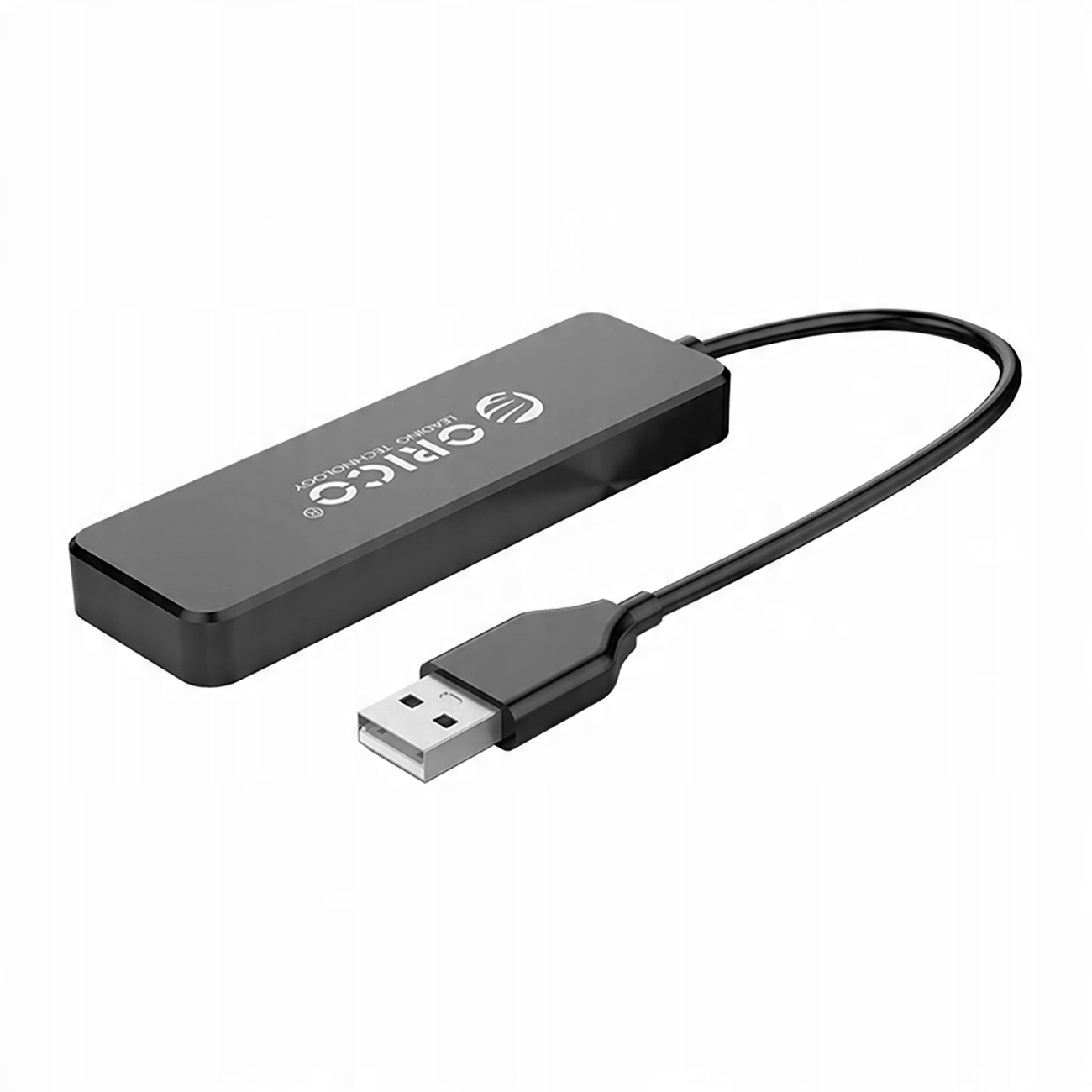 Czarny adapter USB z wtyczką USB i USB-C.