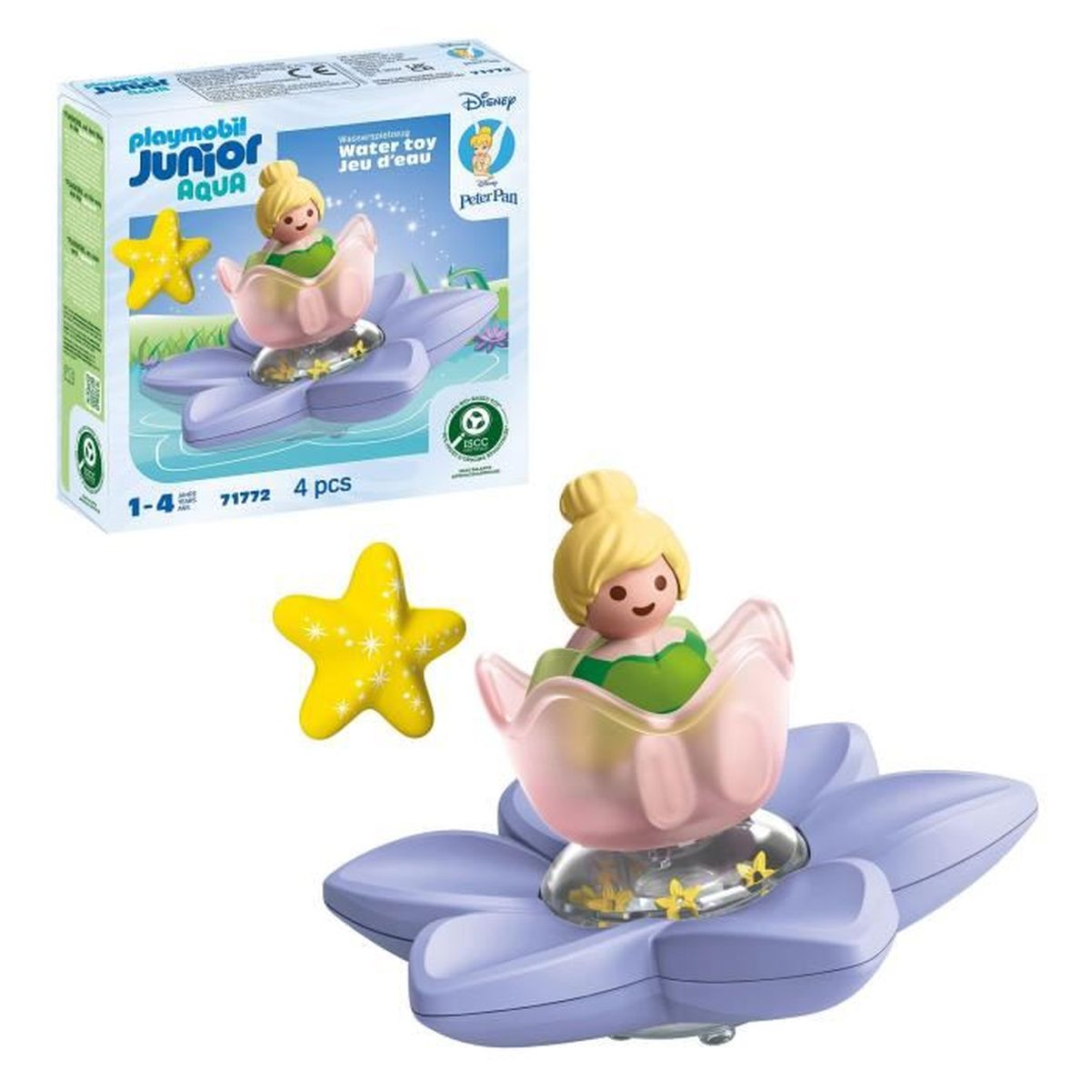 Playmobil Junior Aqua set met een fee in een bloem, een ster en een doos.
