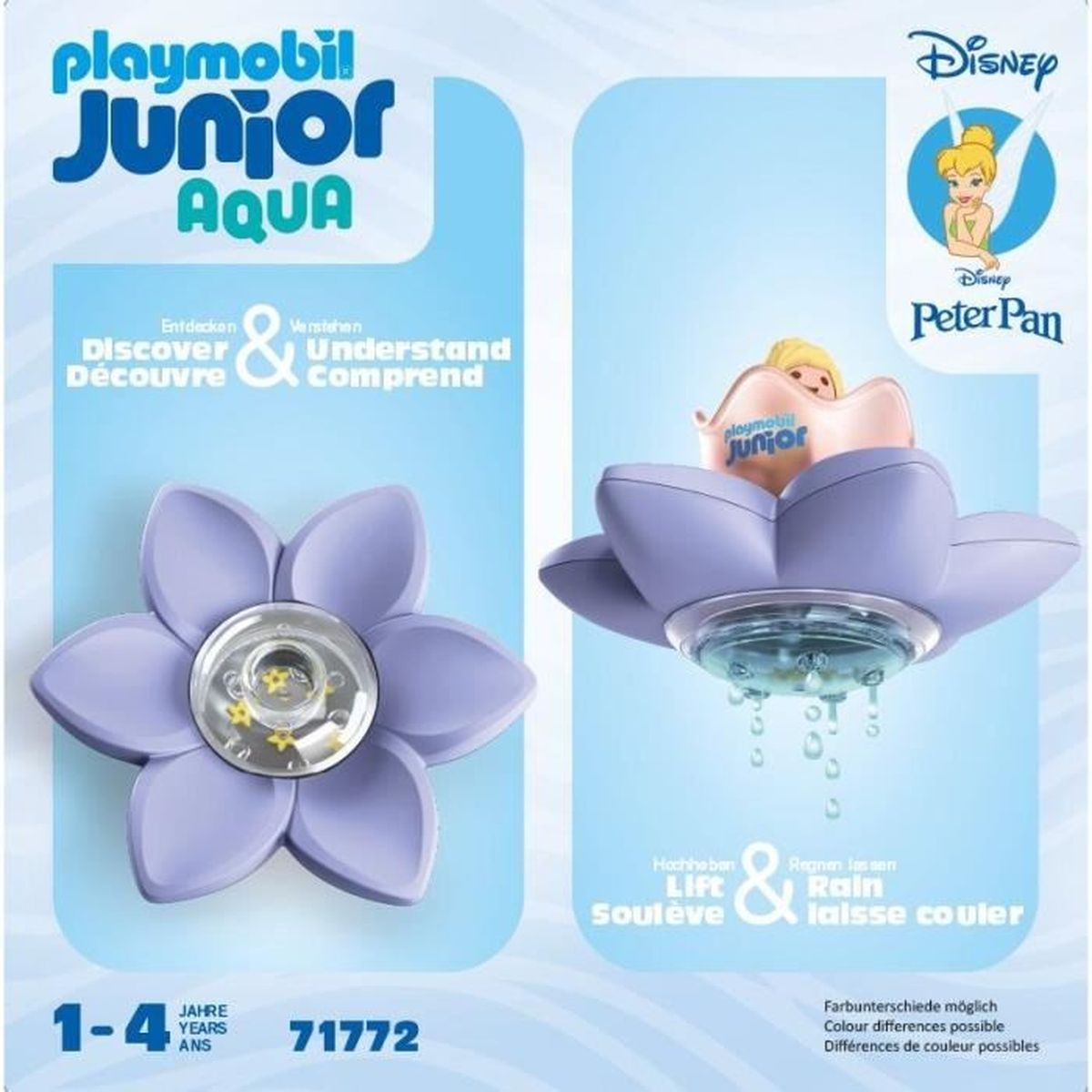 Playmobil Junior Aqua verpakking met een fee in een bloem, water en een ster.