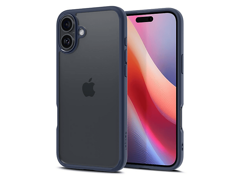 Spigen Crystal Hybrid Custodia Per IPhone 6.1P (23) – Paraurti Trasparente E Retro Rigido, Nero Opaco