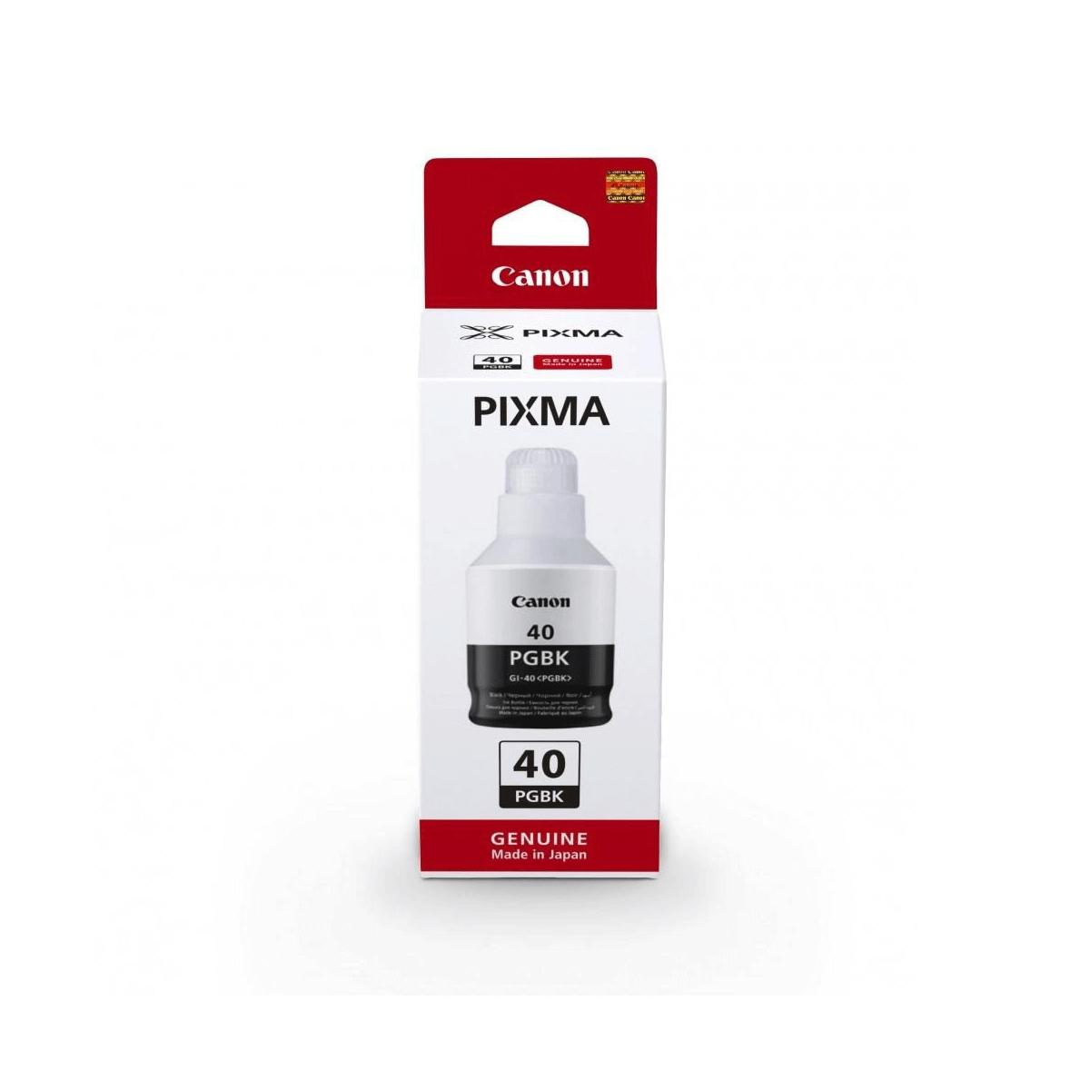 Pudełko z wkładem atramentowym Canon Pixma, białe z czerwoną górą. Zawiera tusz.