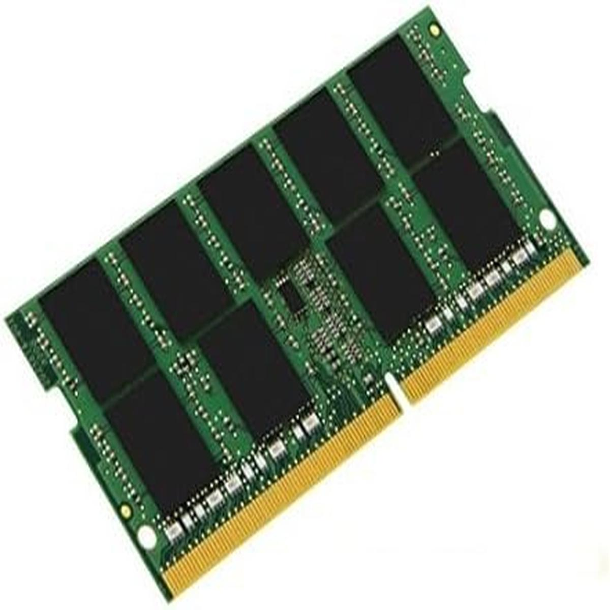 Un modulo RAM verde su sfondo bianco.