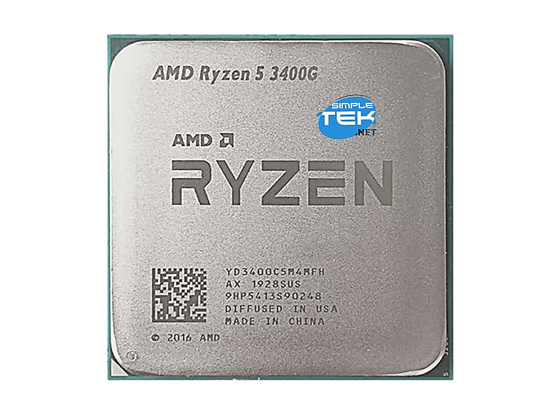 AMD AMD Ryz5 3400G 4.2GHz AM4 4C/8T 65W TRAY Komponenten
