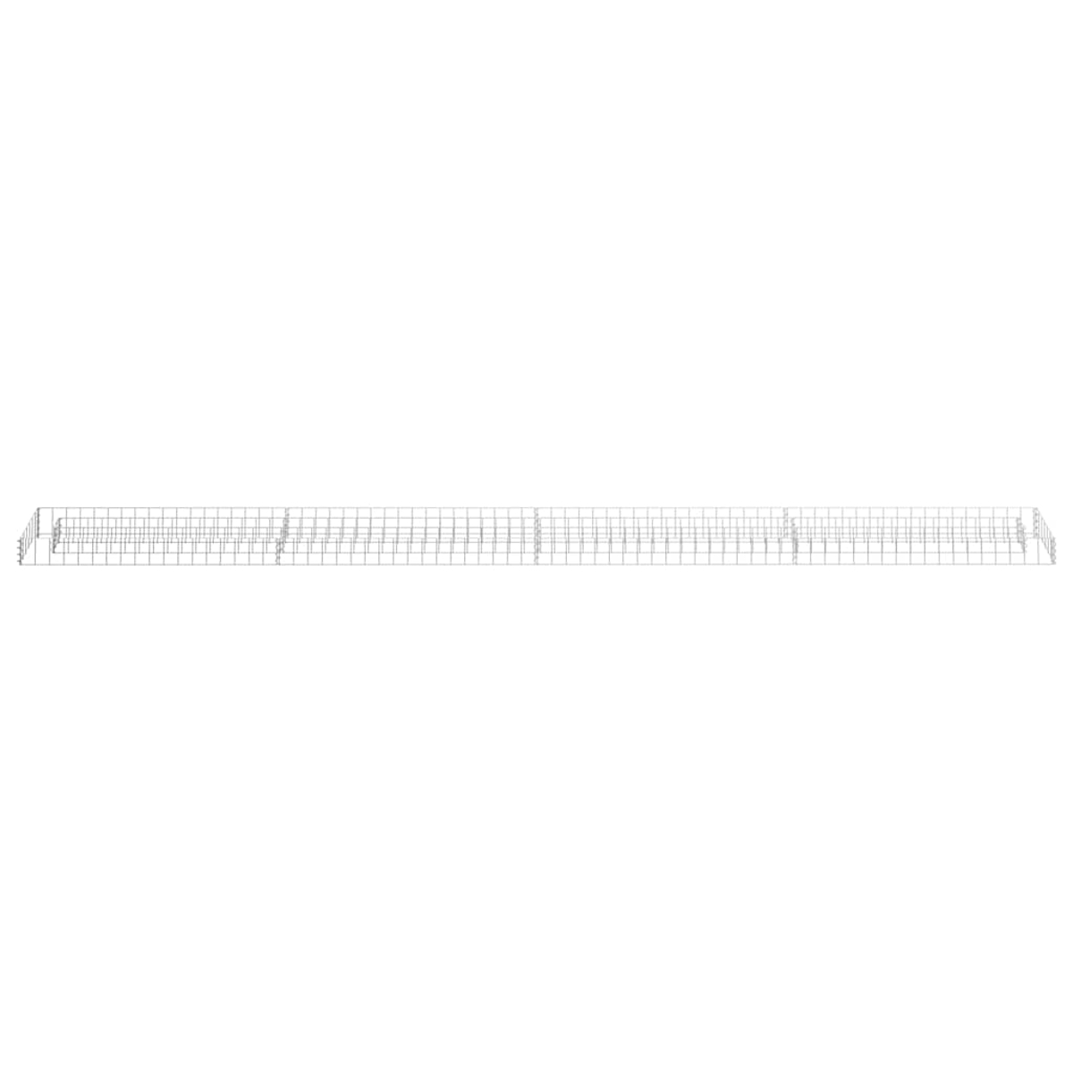 Ein langes, rechteckiges Metallgitter. Es besteht aus kleinen, quadratischen Öffnungen.