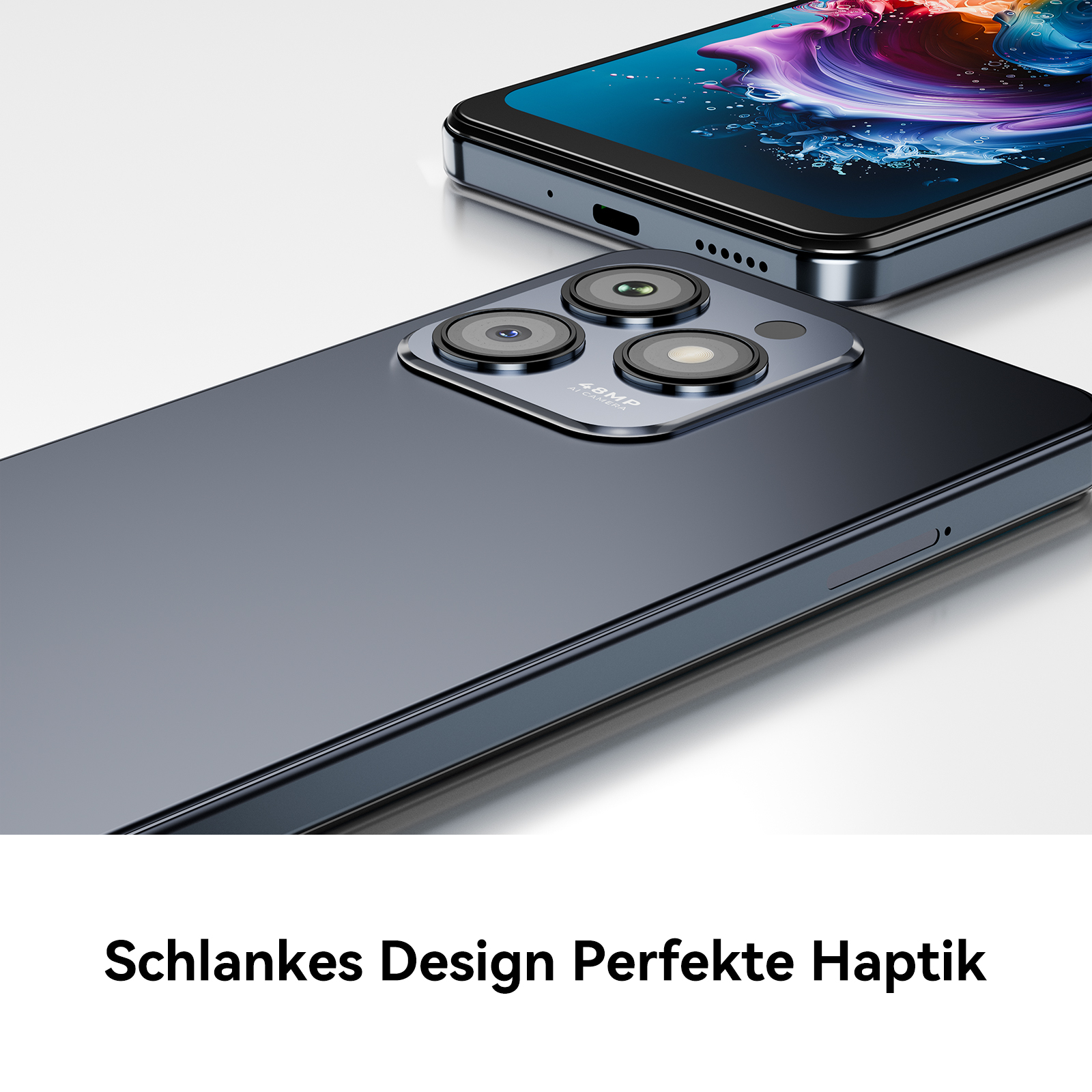 Nahaufnahme der Rückseite eines Smartphones mit Kameraausbuchtungen.
