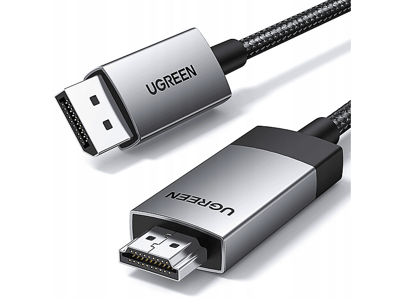 UGREEN 15774 4K 60Hz HDMI Örgülü 2 m DisplayPort Kablo Siyah