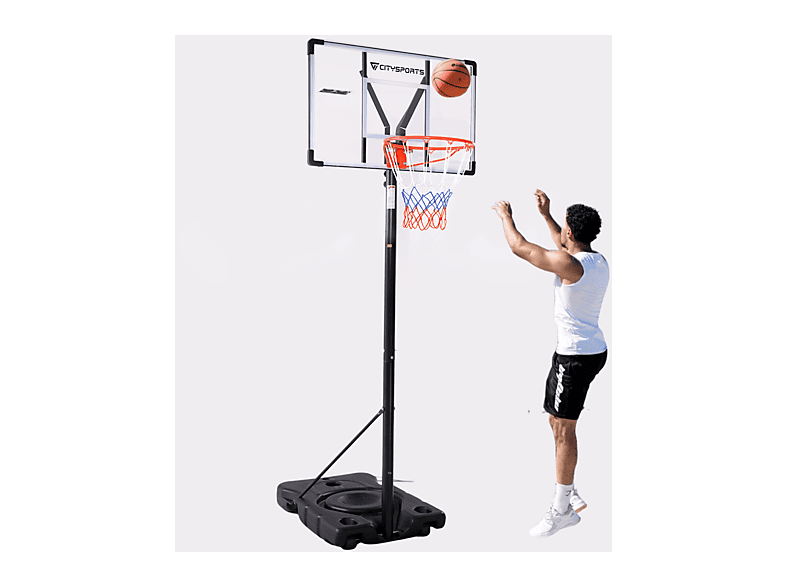 Support De Basket-ball 150-305 Cm, Panier De Basket Réglable En Hauteur Pour Exterieur Avec Support 97345657