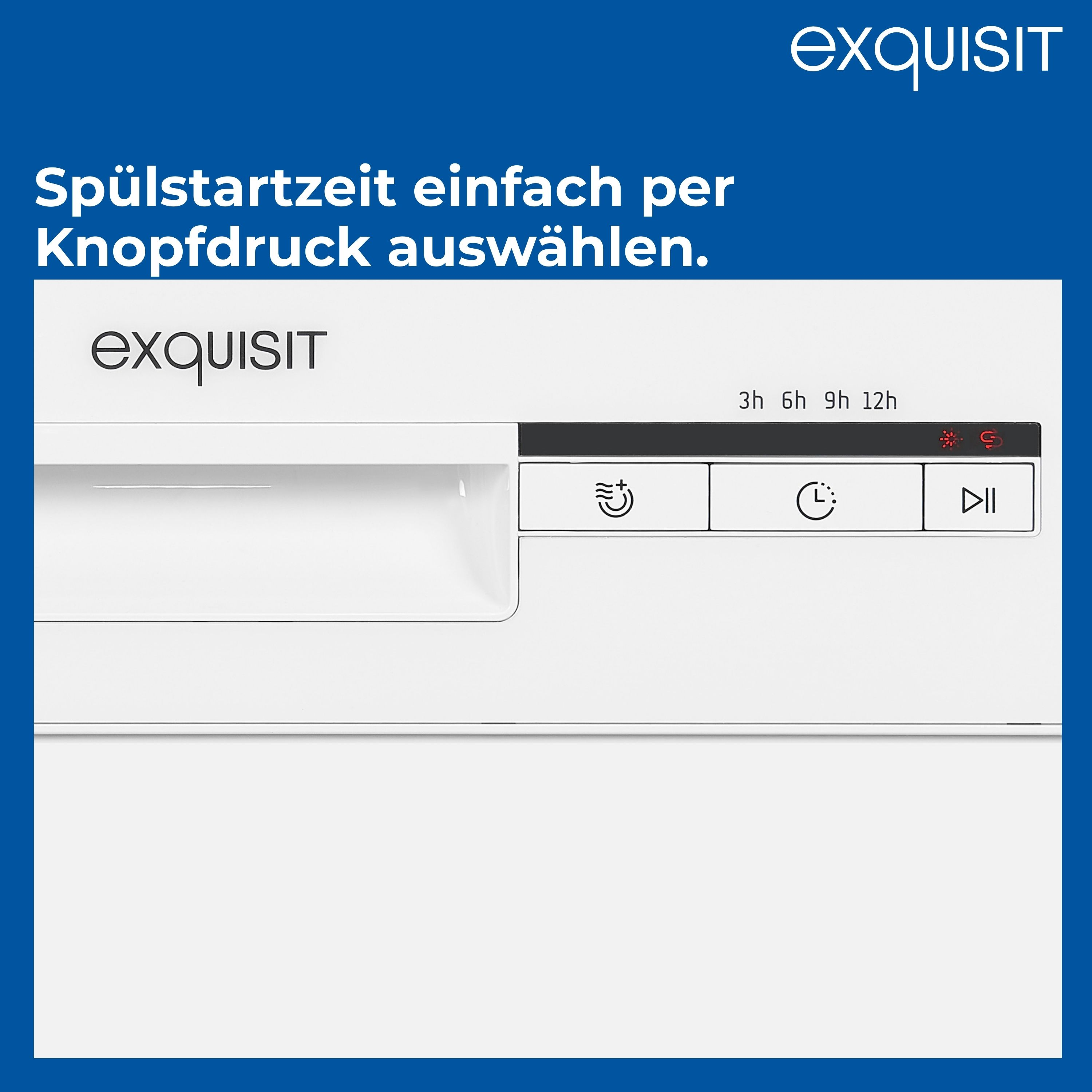 Geschirrspüler-Bedienfeld mit Tasten zur Auswahl des Spülprogramms.