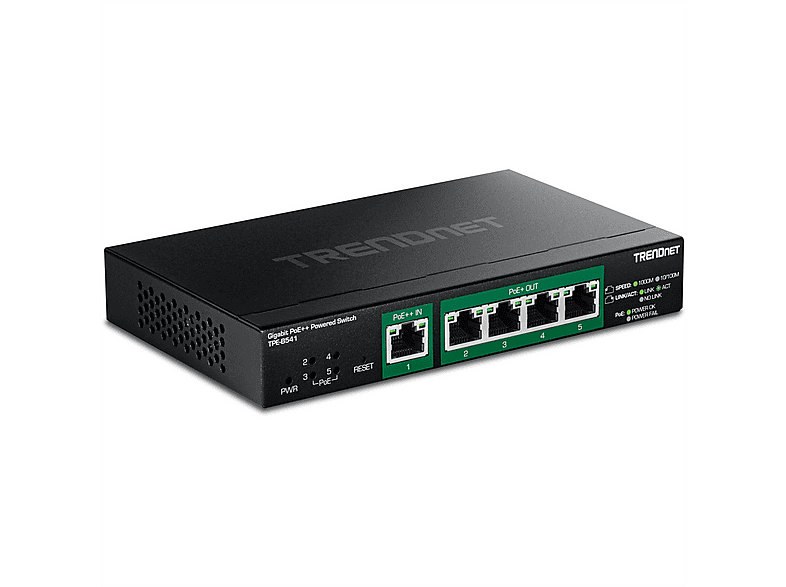 TRENDNET TPE-B541 Gigabit PoE++ Powered 5-Port Managed Switch PoE ...