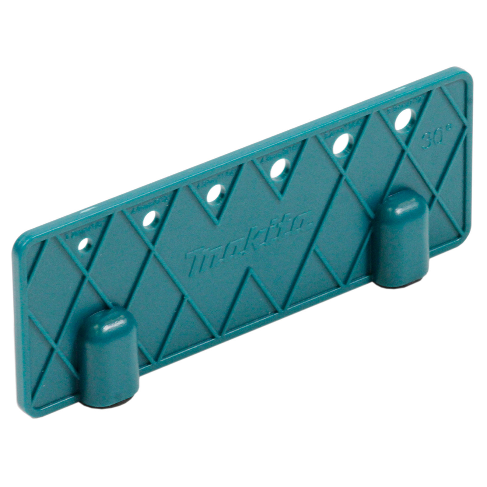 Guida in plastica color verde acqua con fori e due supporti verde acqua.
