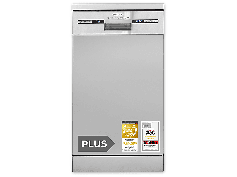 EXQUISIT GSP59309-030E Geschirrspüler (Freistehend mit Unterbaumöglichkeit (Besteckkorb, 448 mm breit, 49 dB (A), E)