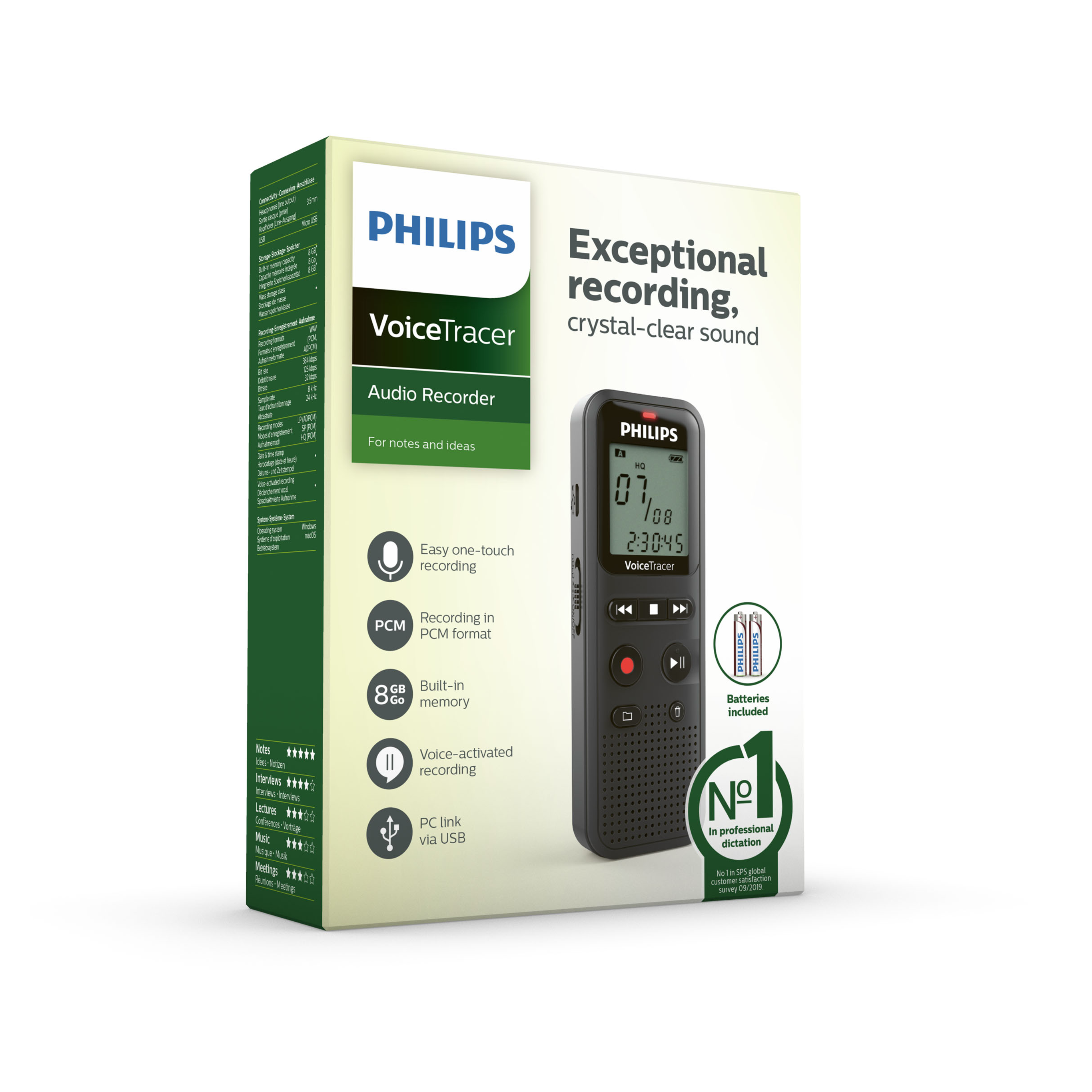 Registratore Audio Bluetooth Ambientale Telefonico VOICE RECORDER SPY DITTAFONO. Spy Italia. Le