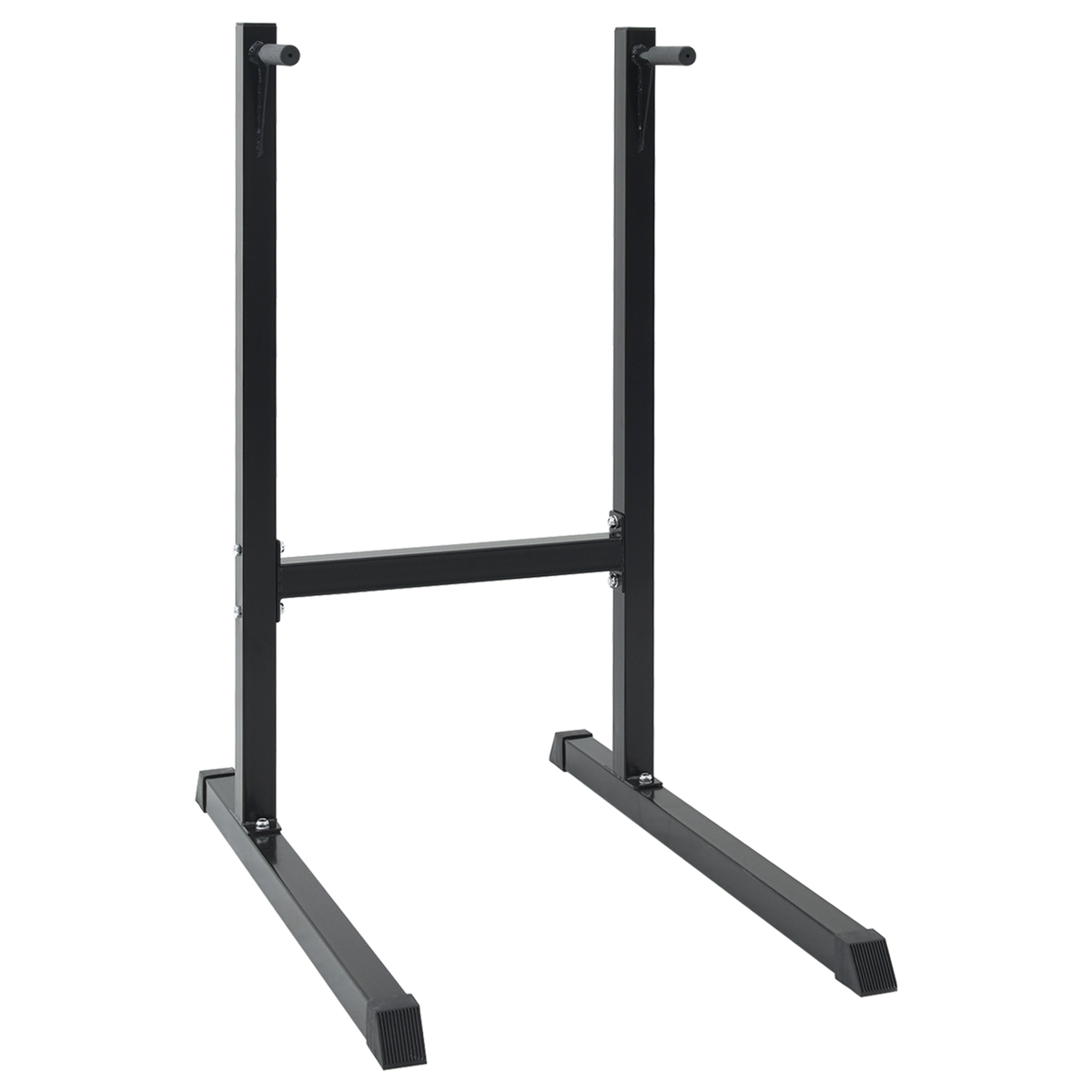 Supporto per immersioni in metallo nero con due barre verticali e una barra orizzontale.
