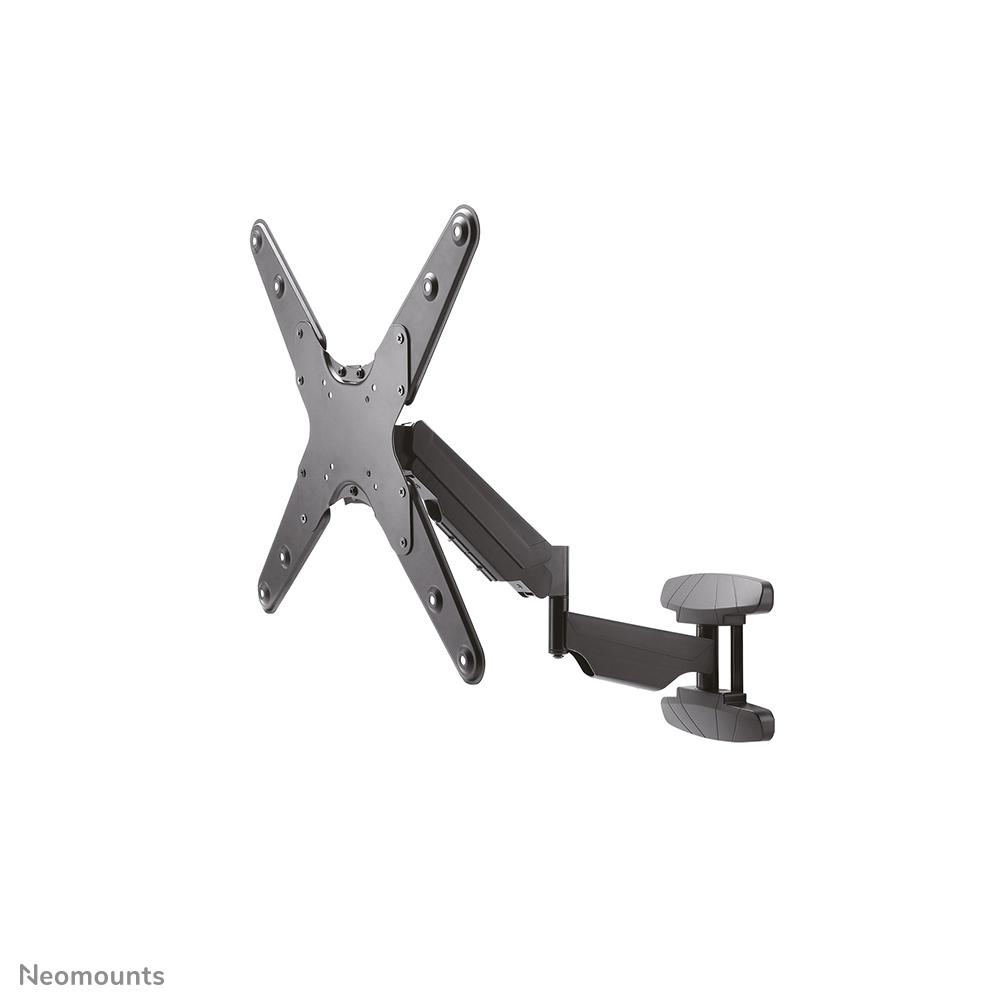 A silver and black TV mount. It is attached to a white background. The brand name 'Neomounts' is visible.