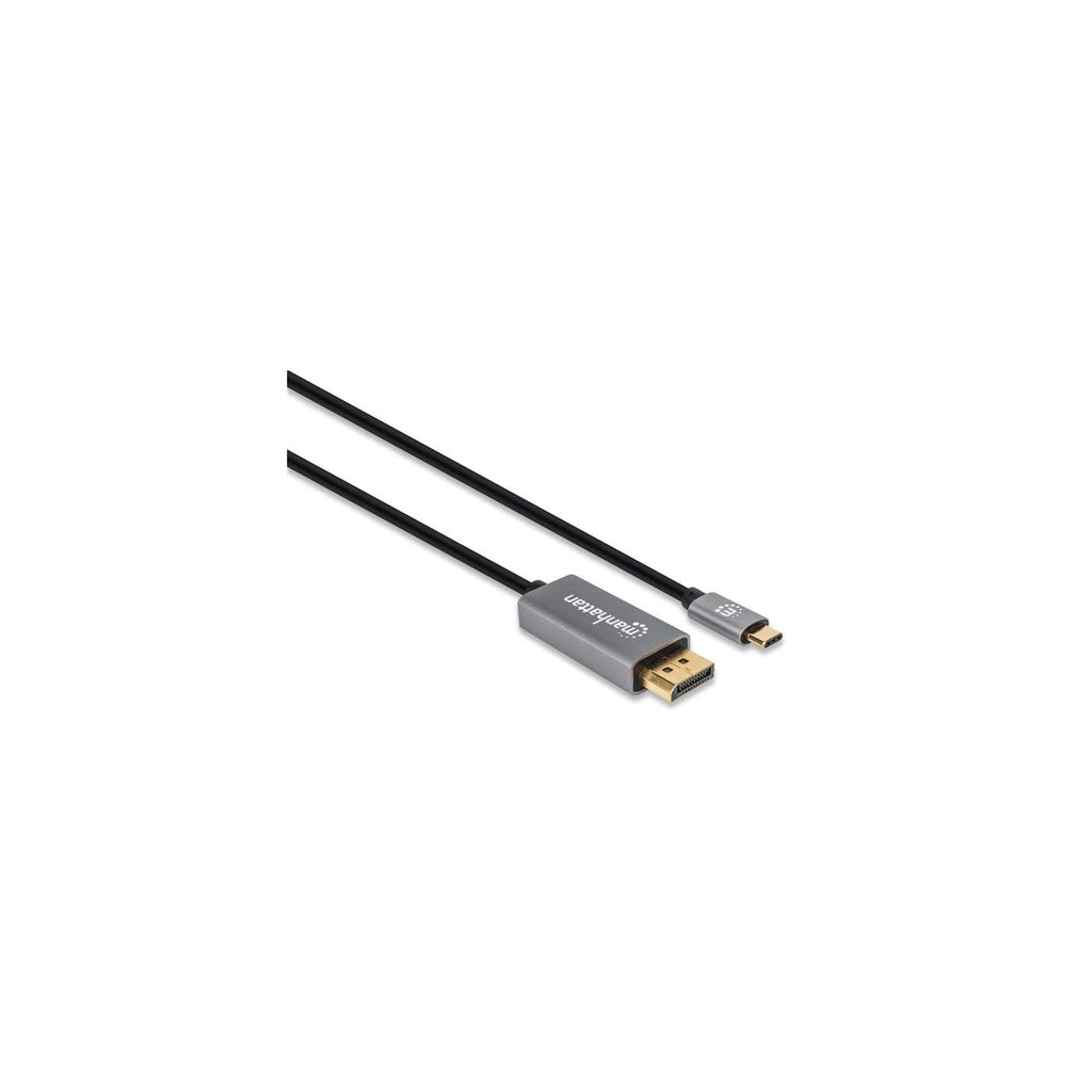 Schwarzes und graues HDMI-Kabel mit silbernen Steckern auf weißer Oberfläche.