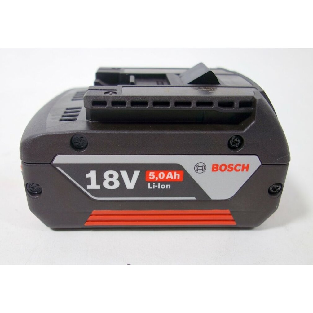 Bosch 18V 5,0Ah Li-Ion Akku, braun und schwarz, mit Logo.