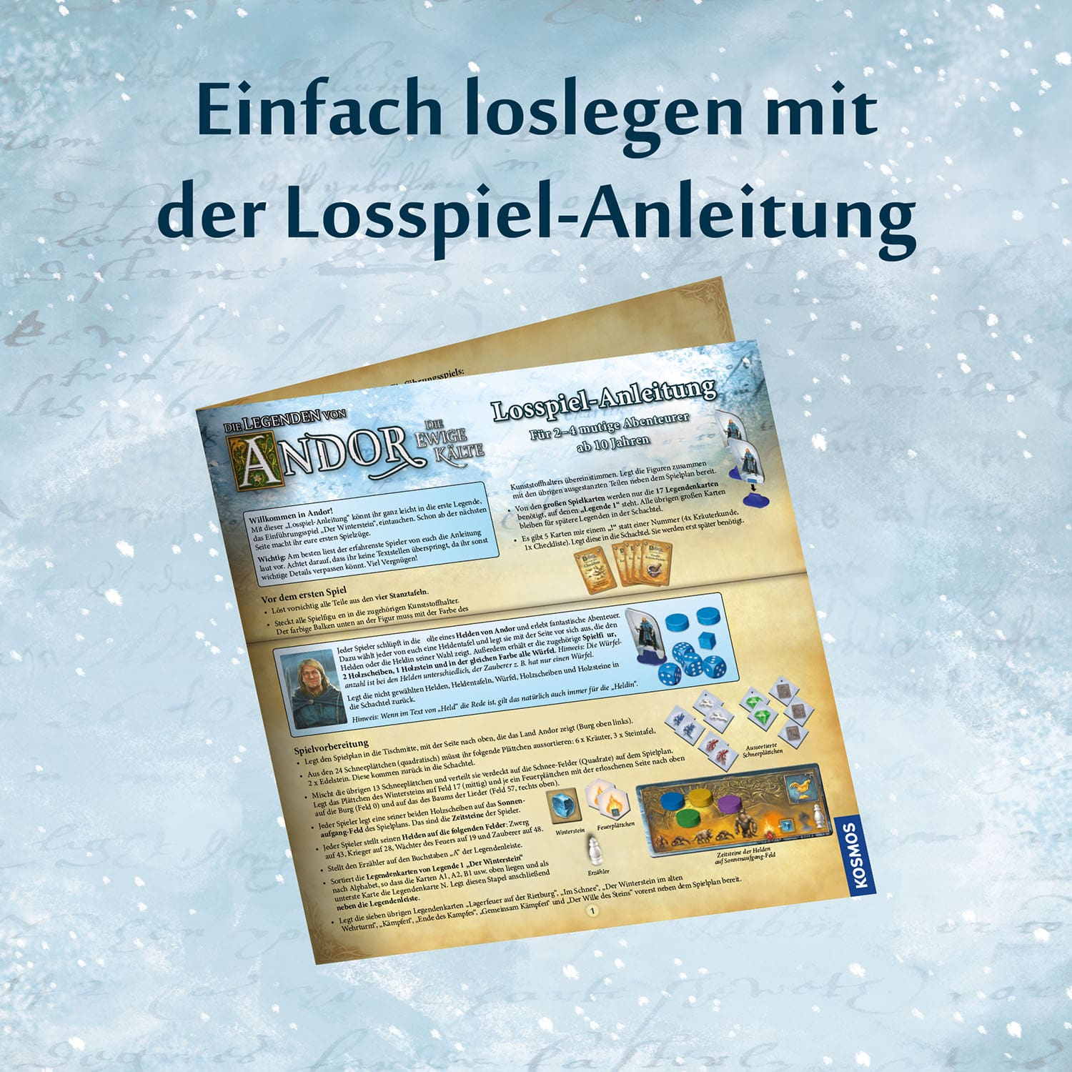 Spielanleitung mit Text und Illustrationen auf weißem Hintergrund.