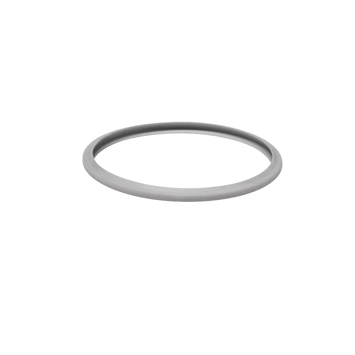 Ein silberner Ring auf weißem Hintergrund. Der Ring befindet sich in der Mitte des Bildes.